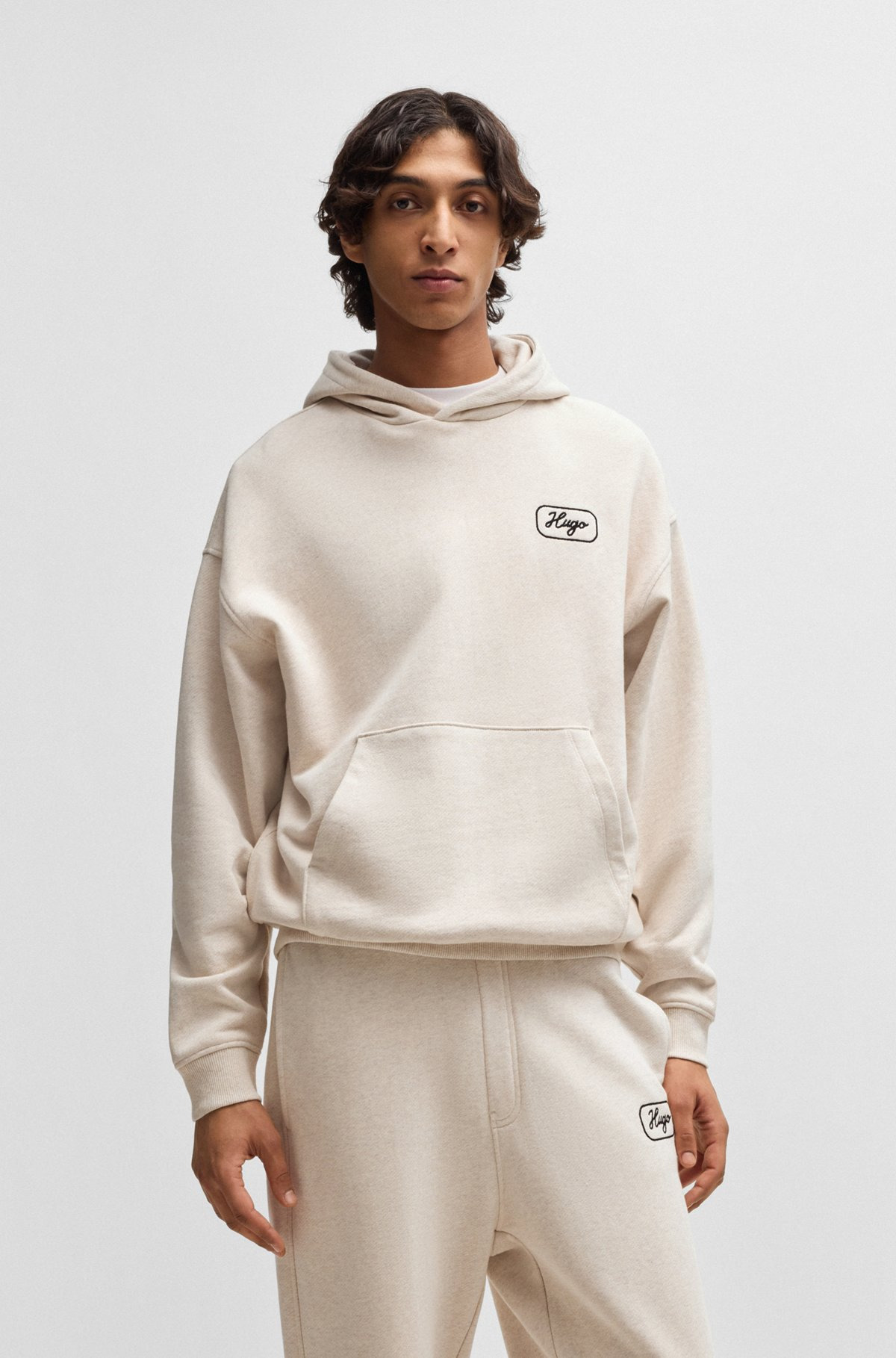 COTTON-TERRY HOODIE WITH EMBROIDERED ARTWORK - 2