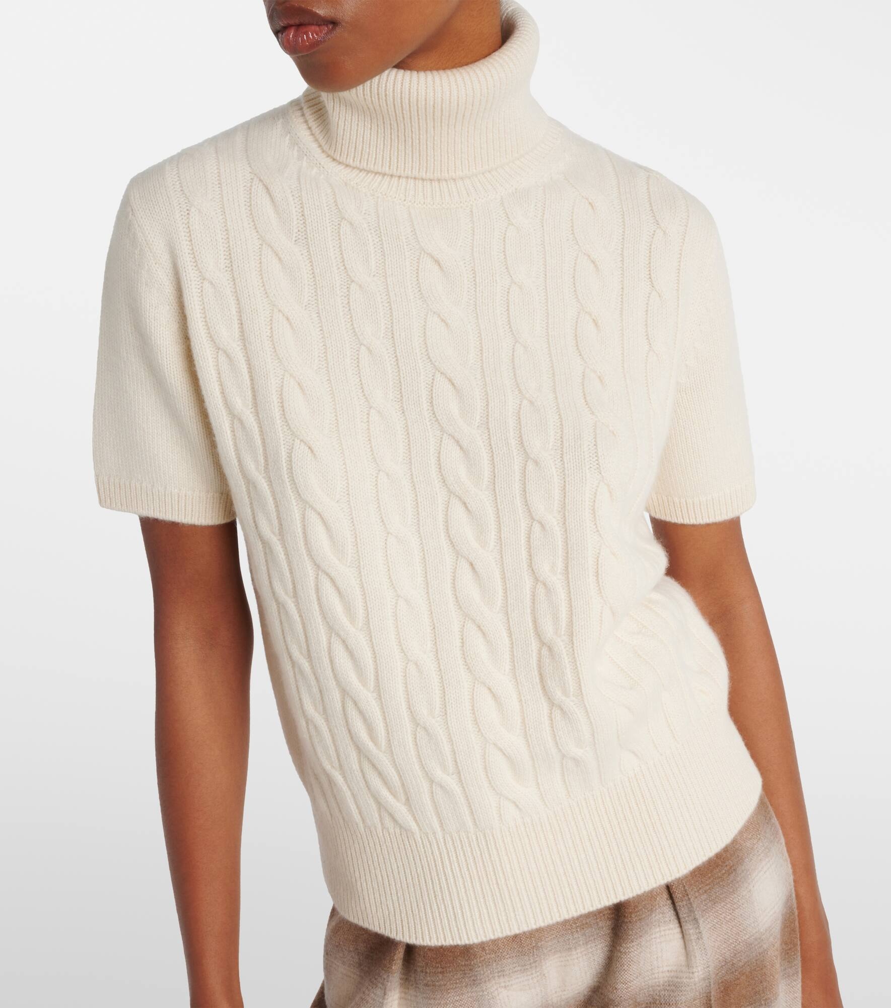 Jubilee cable-knit turtleneck top - 4