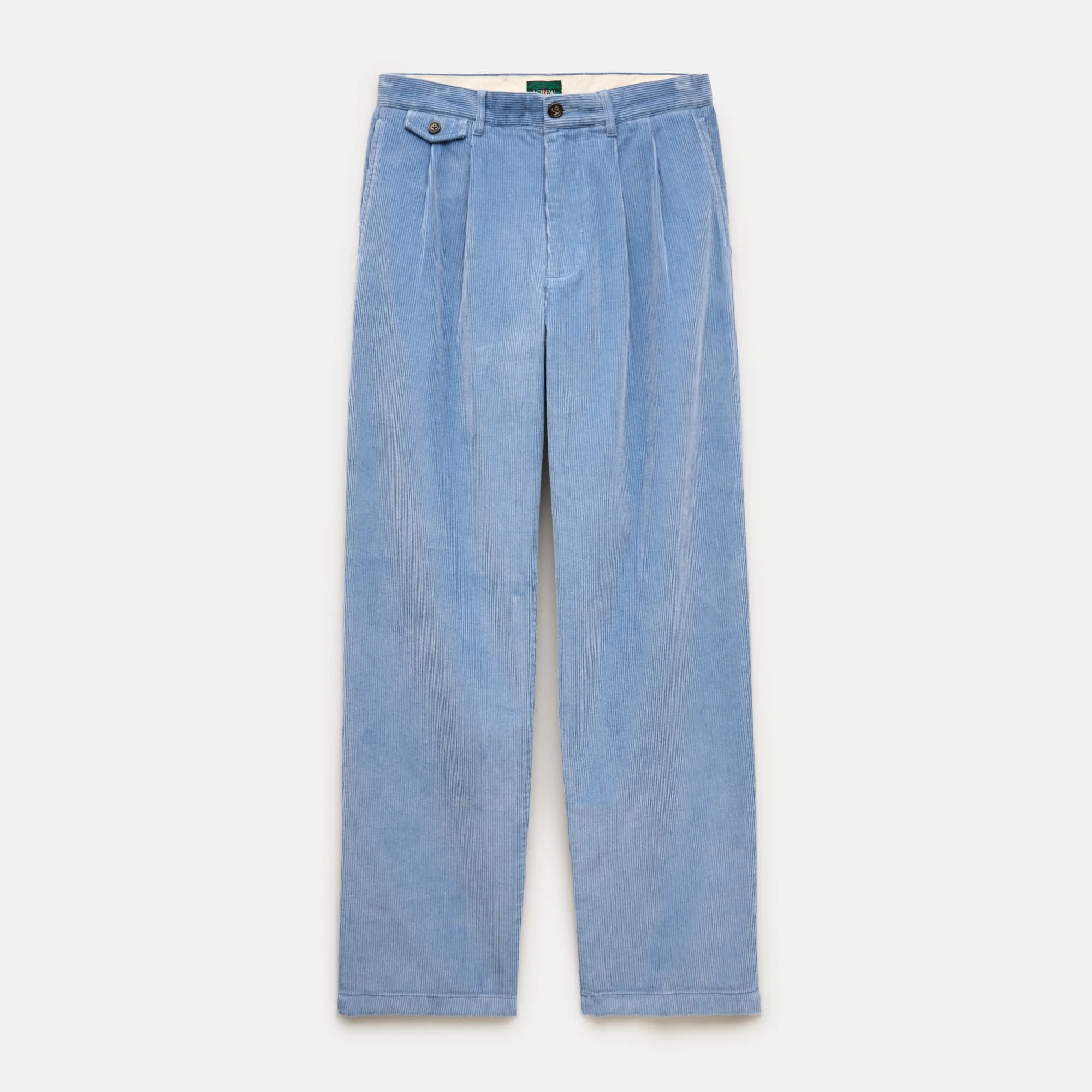Relaxed-fit double-pleated corduroy pant - 1