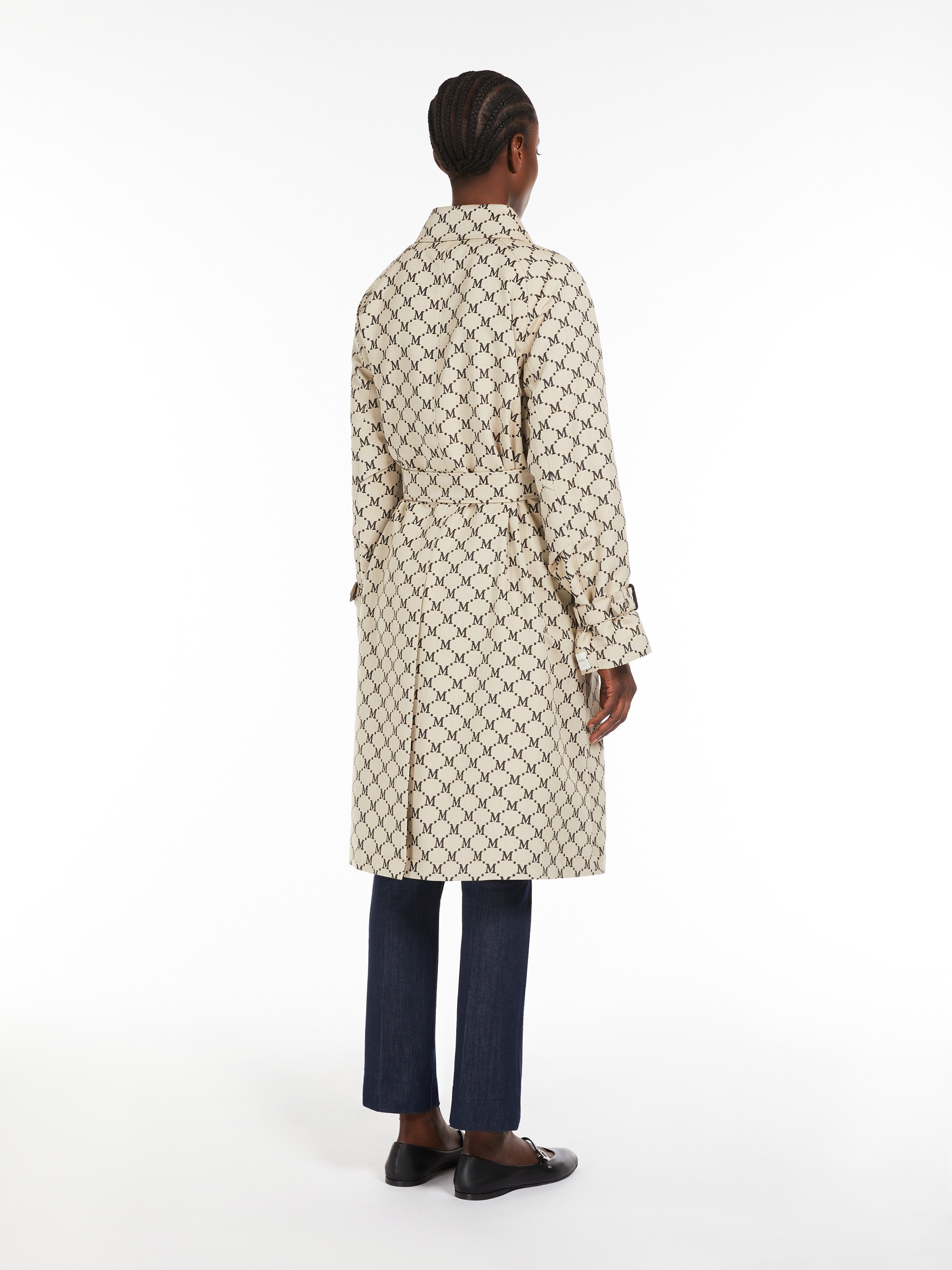 LUCIO Double-breasted trench coat in water-repellent jacquard - 4