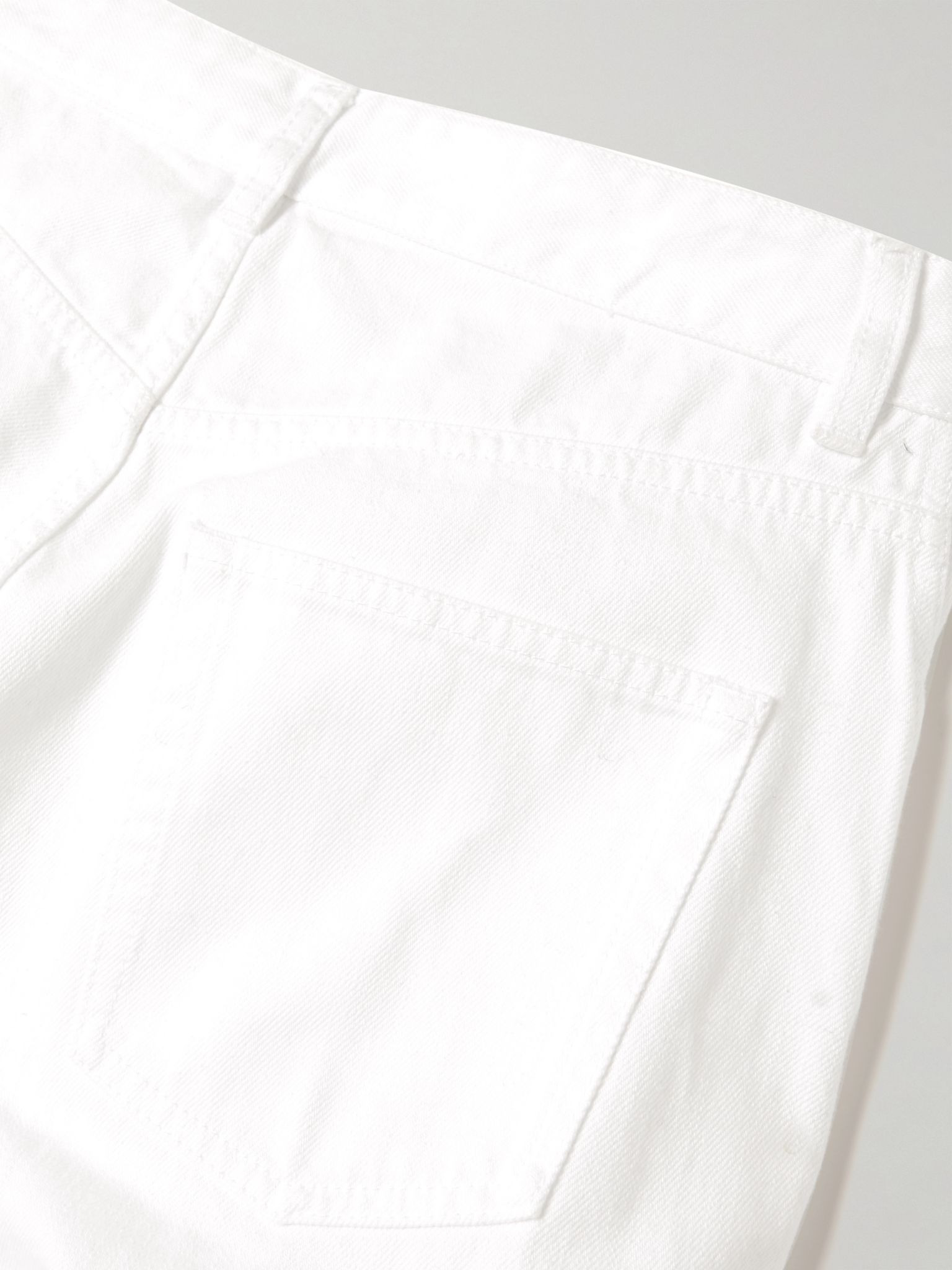 Ruffled mid-rise wide-leg jeans White - 6