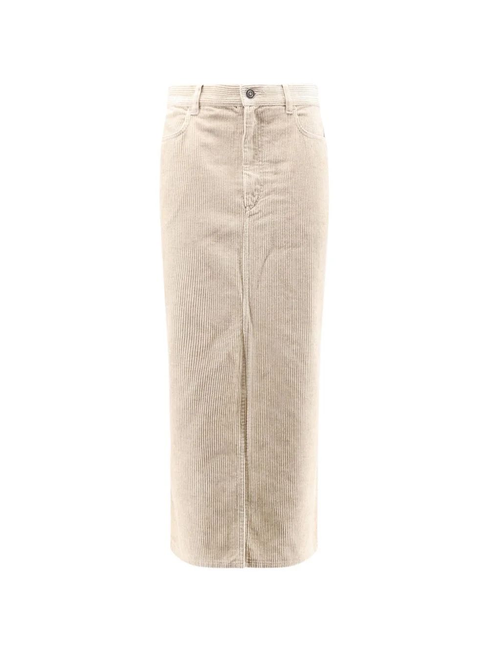 corduroy front-slit midi skirt - 1