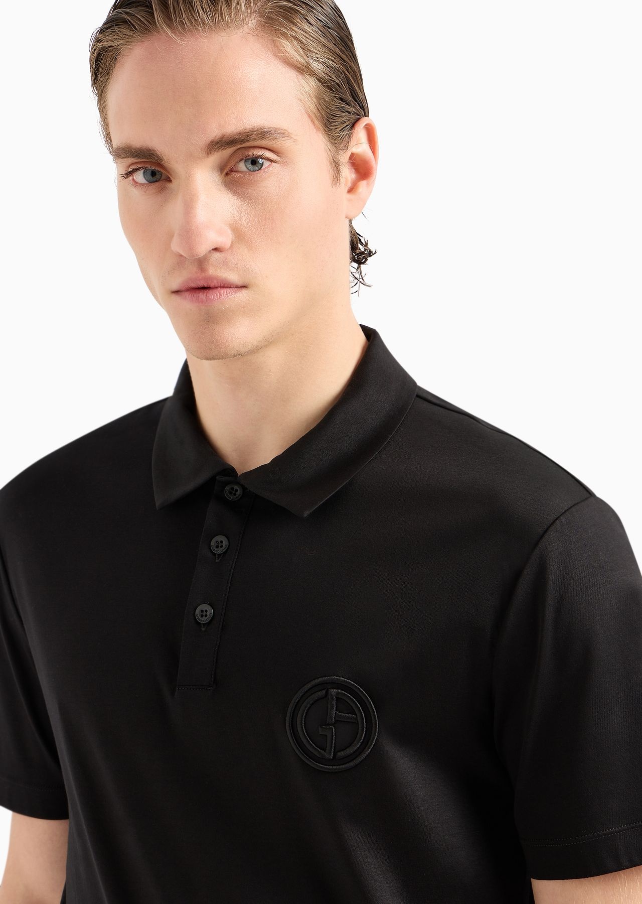 Short-sleeved polo shirt in cotton interlock - 5