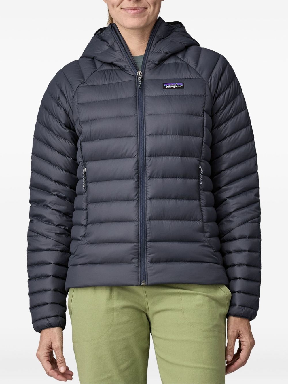 logo-appliqué puffer jacket - 2