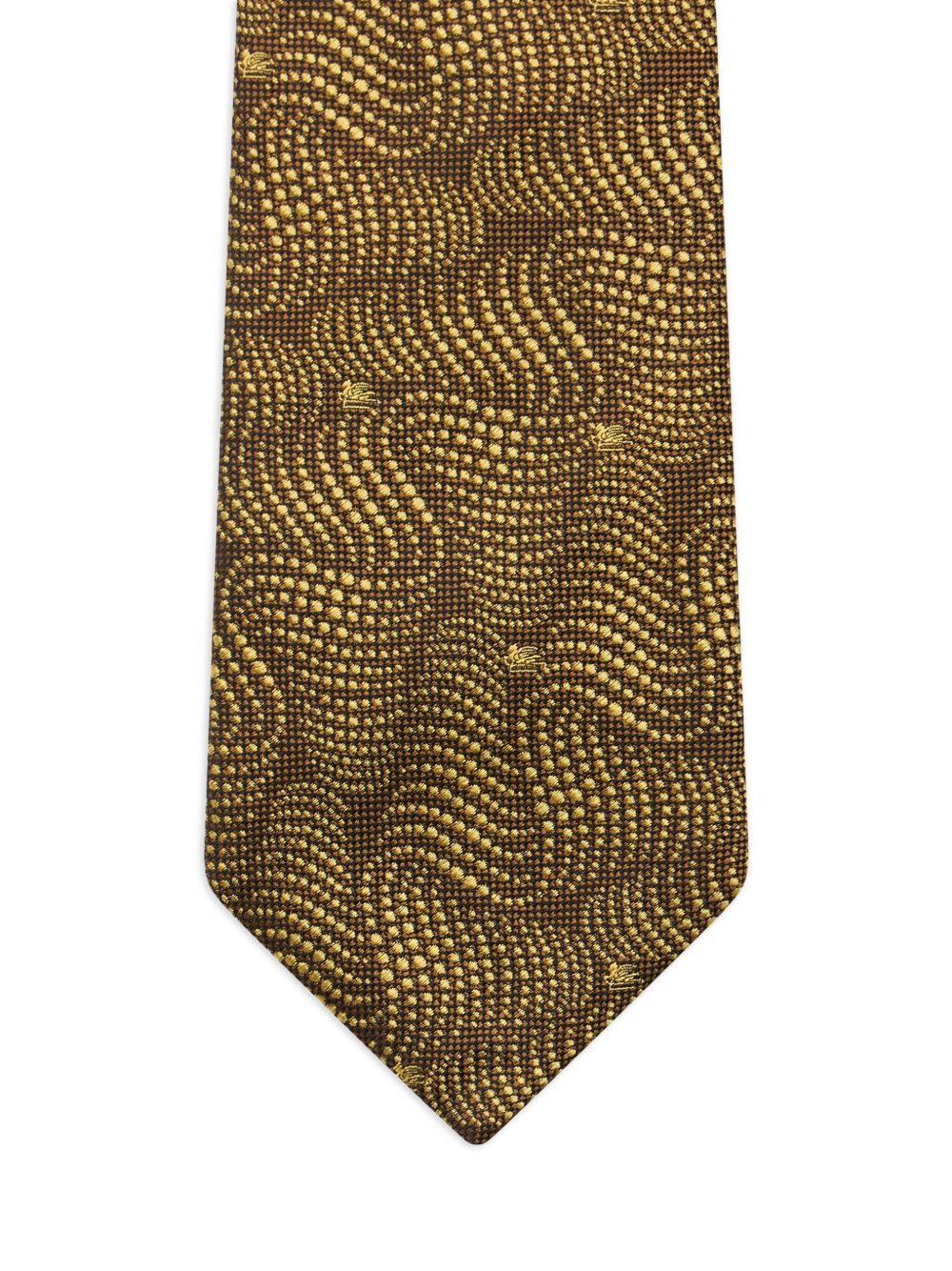 wave-pattern silk tie - 2