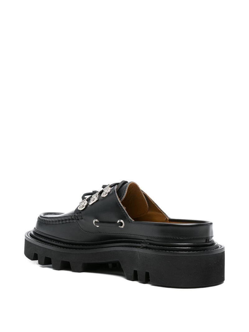lace-up leather mules 3
