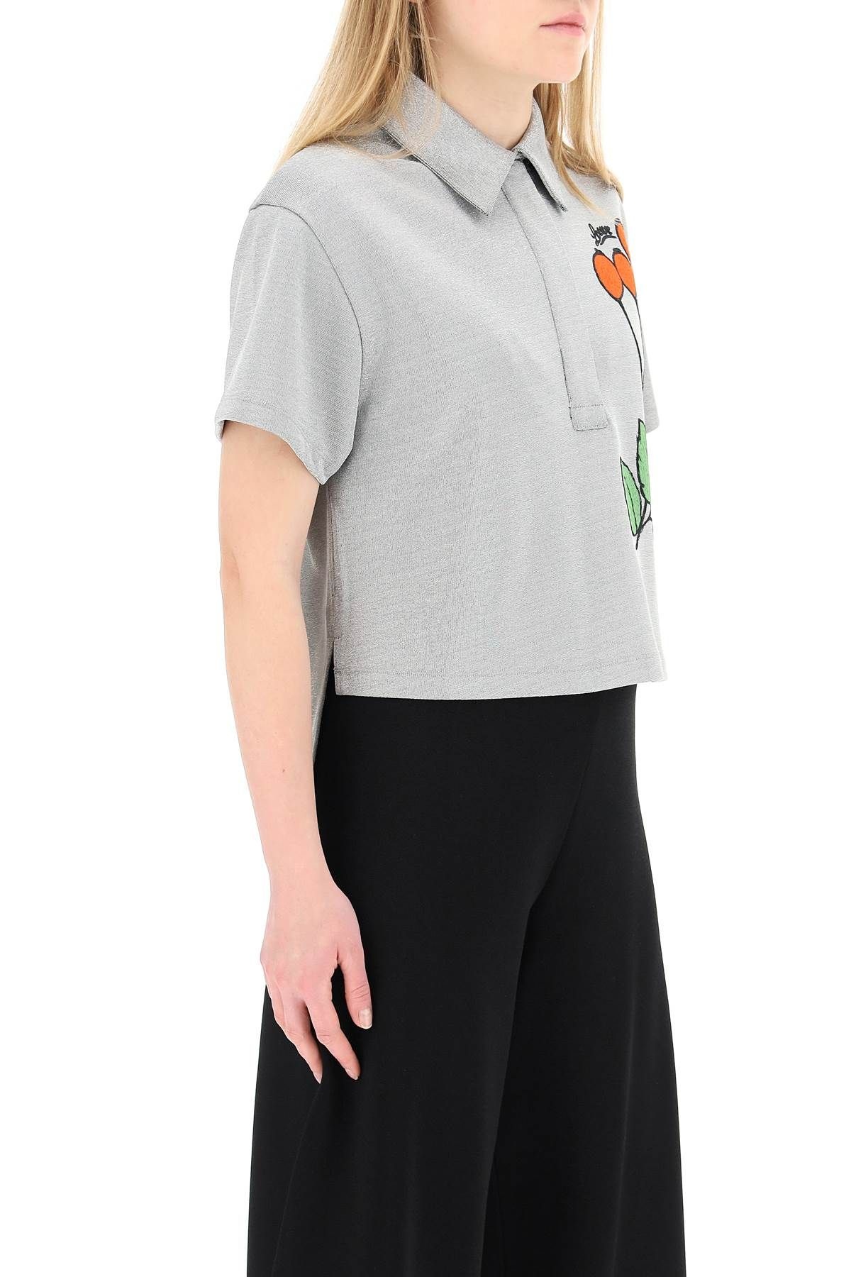 LUREX SHORT POLO SHIRT WITH EMBROIDERY - 3