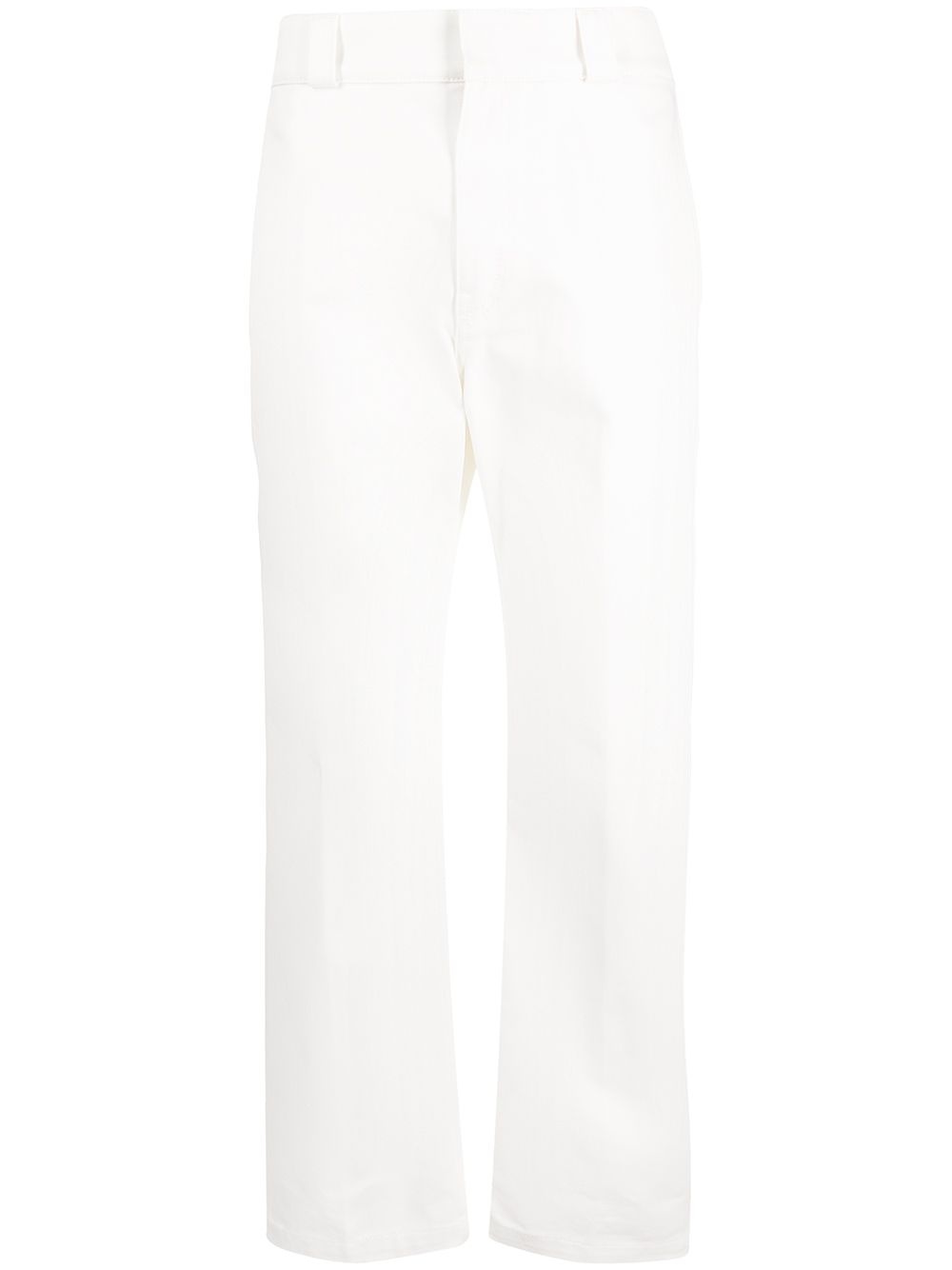 straight-leg cotton trousers - 1