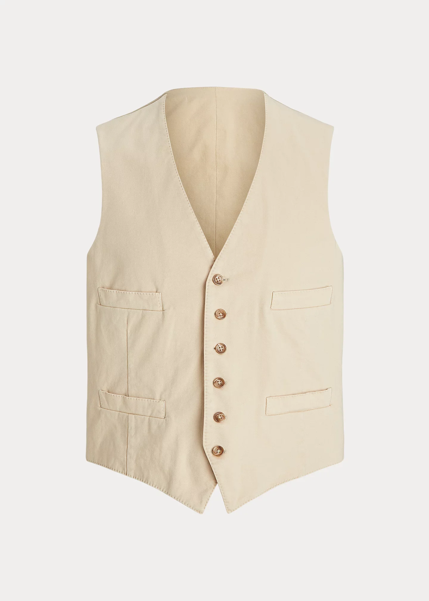 Garment-Dyed Stretch Chino Vest - 1