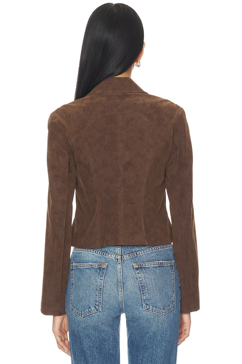 x We The Free River Faux Suede Jacket In Double Espresso 4