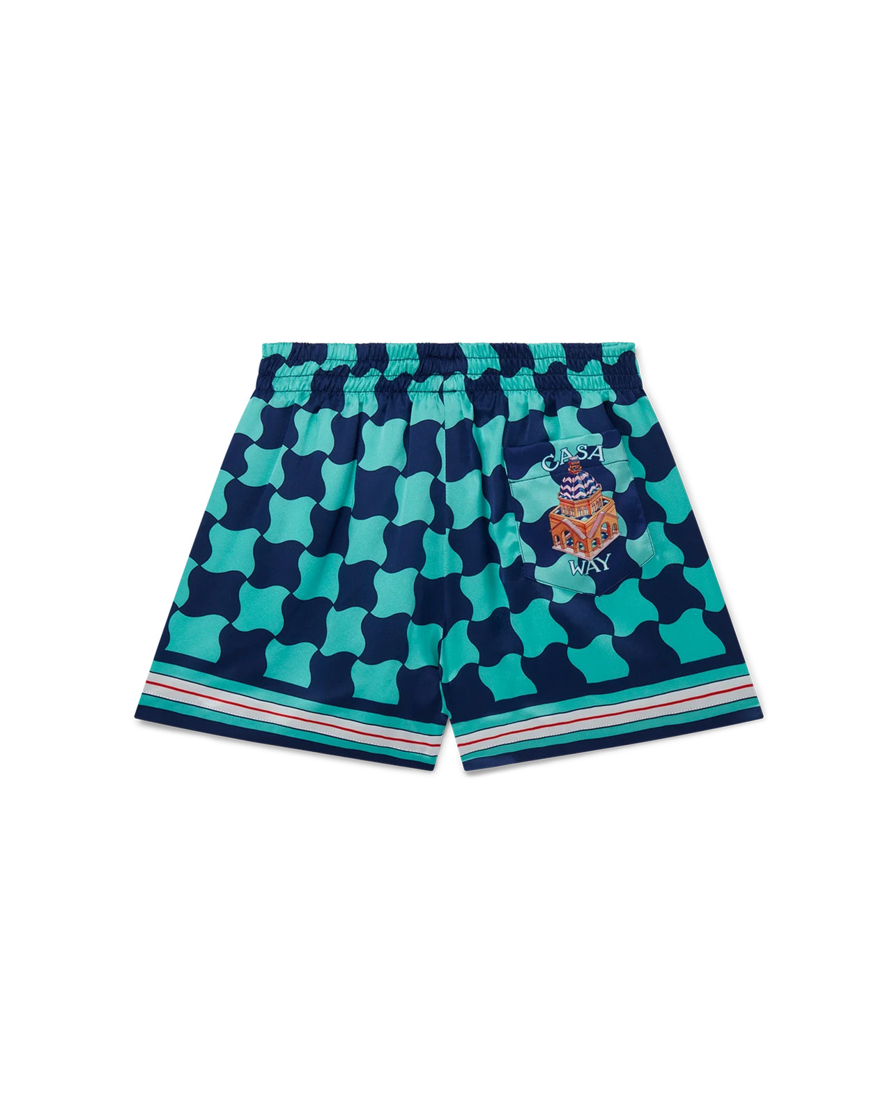 Pool Tile Silk Shorts - 2