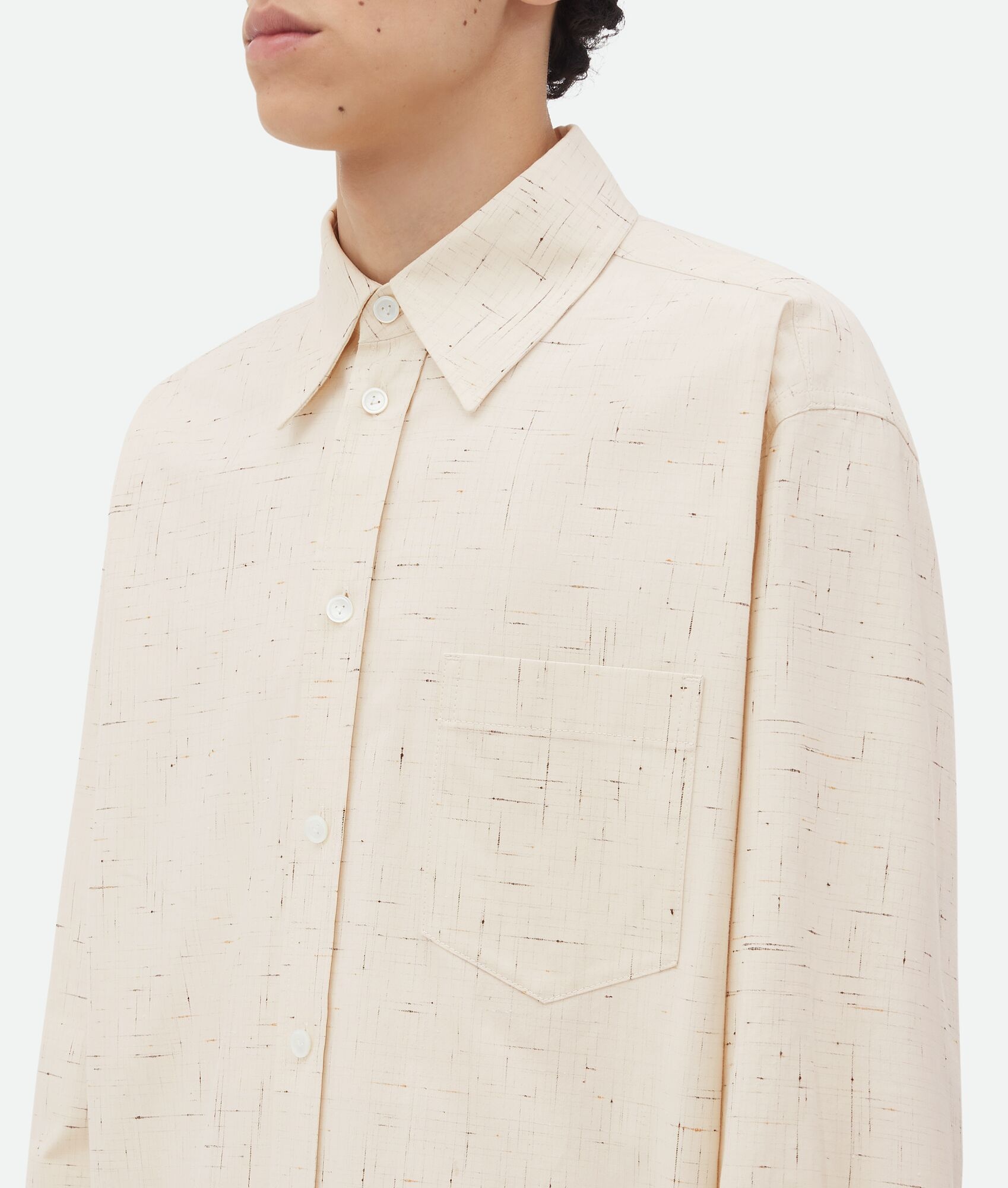 Textured Criss-Cross Cotton Shirt - 6