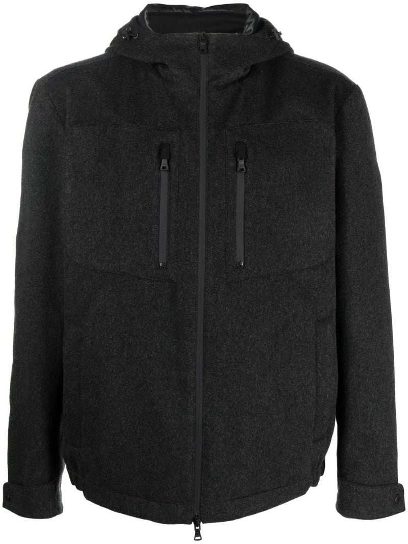 cashmere zip-up jacket - 1