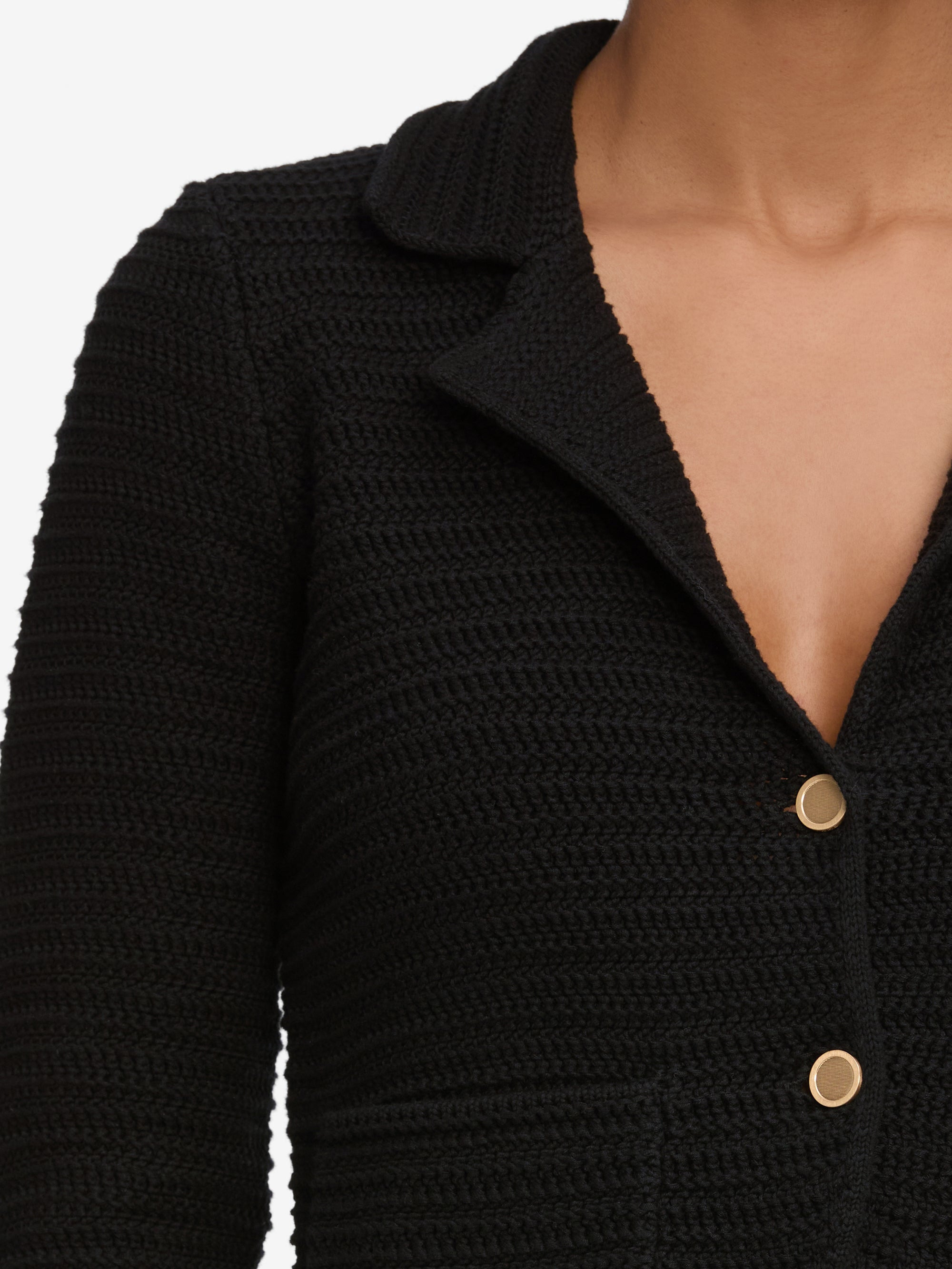 The Crochet Blazer in Black - 4