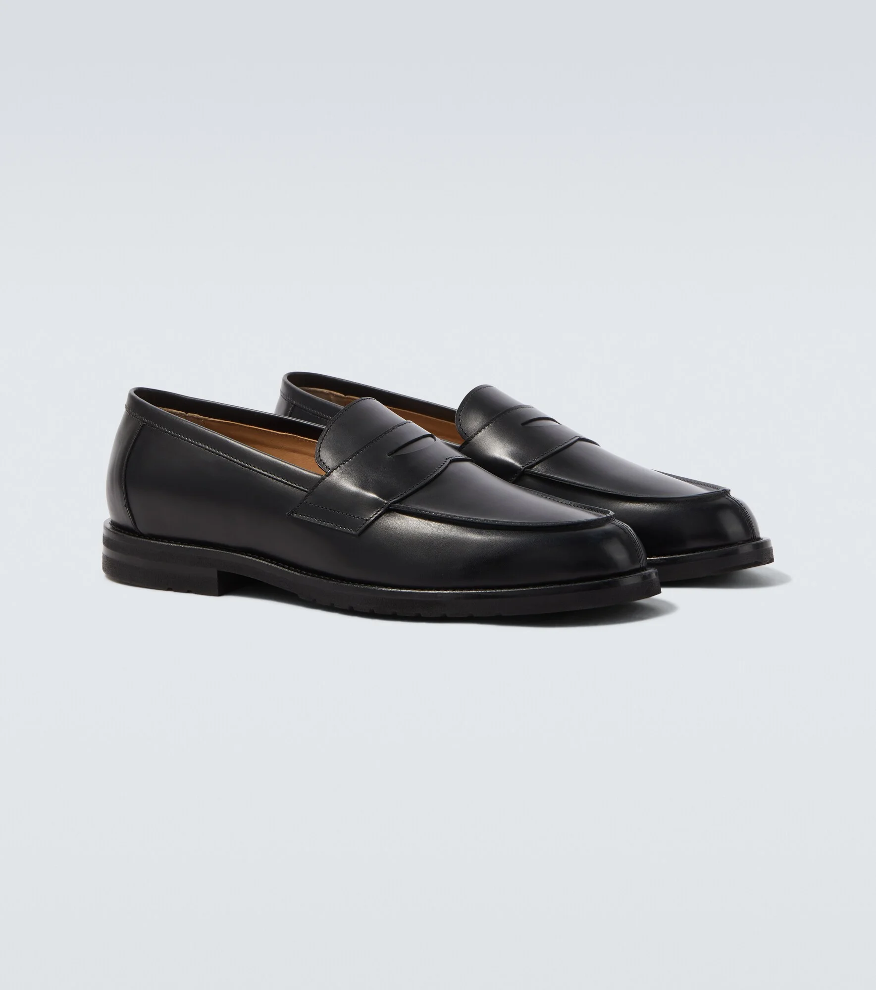 Leather penny loafers - 1