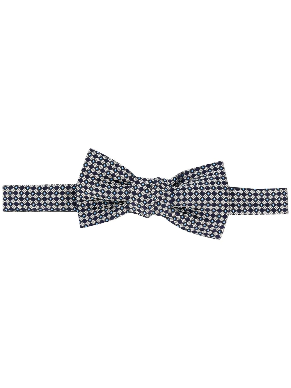 geometric silk bow tie - 1