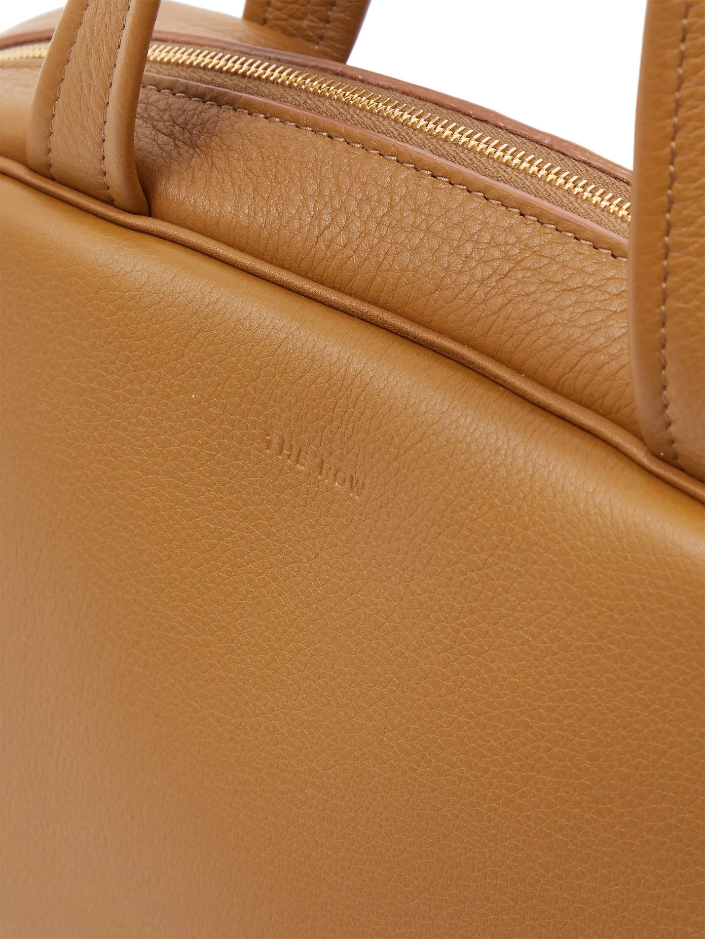 Grained-leather bowling bag - 6