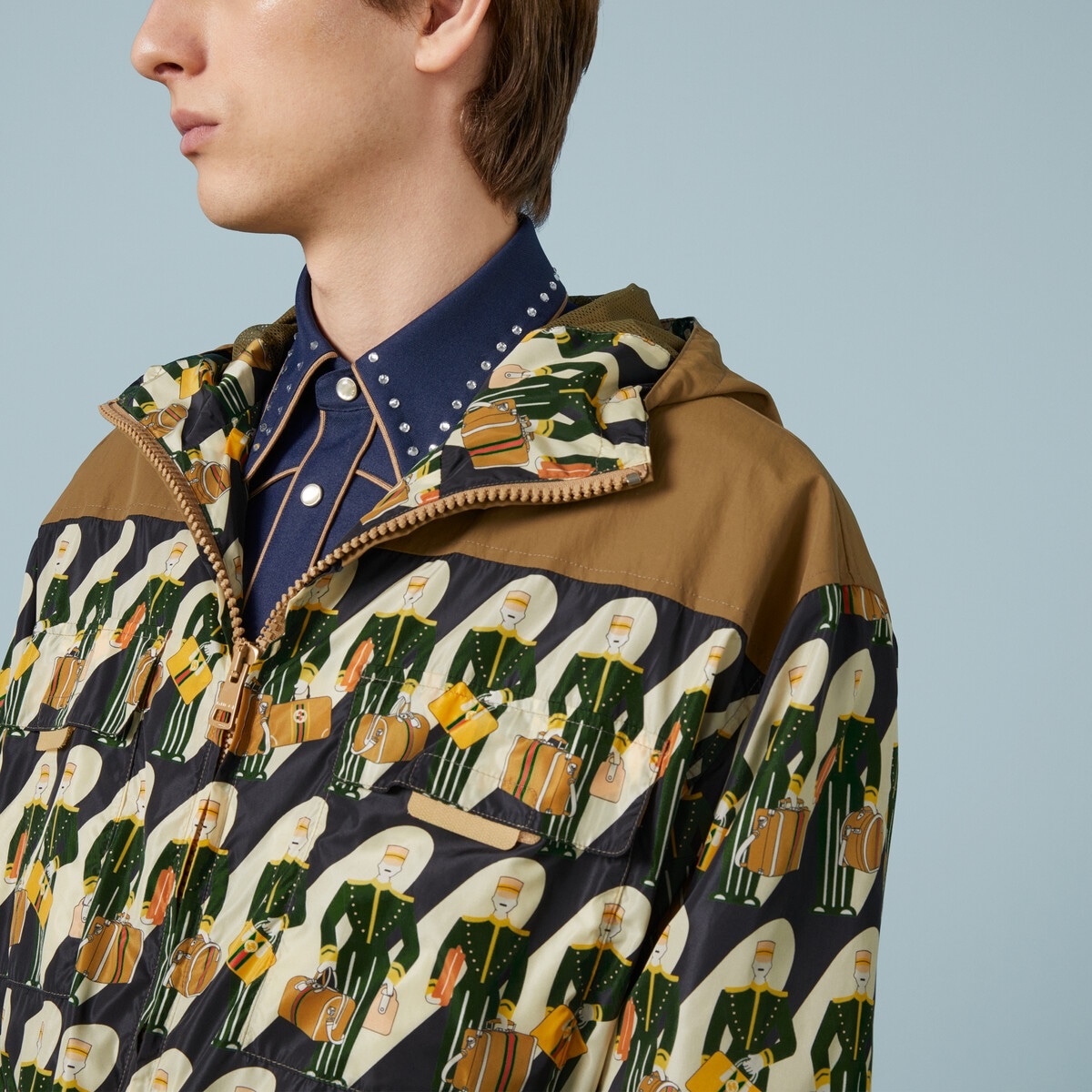 Gucci porter print fabric jacket - 3