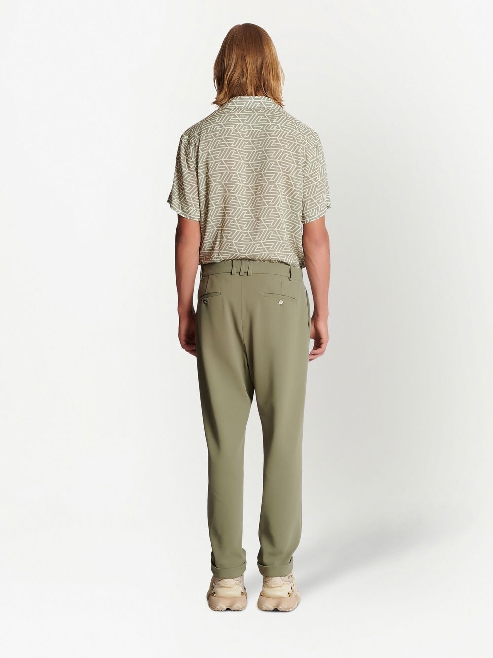 straight-leg cut chino trousers - 4
