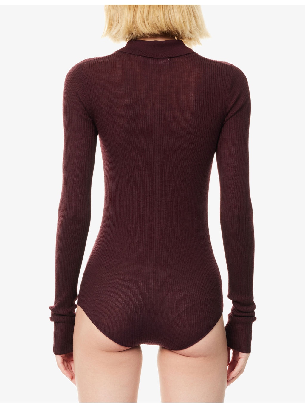 Solana Polo-Collar Wool, Silk And Cashmere Bodysuit - 4