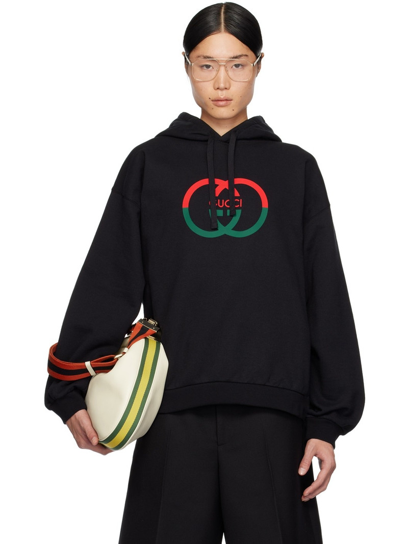 Black Interlocking G Hoodie - 1
