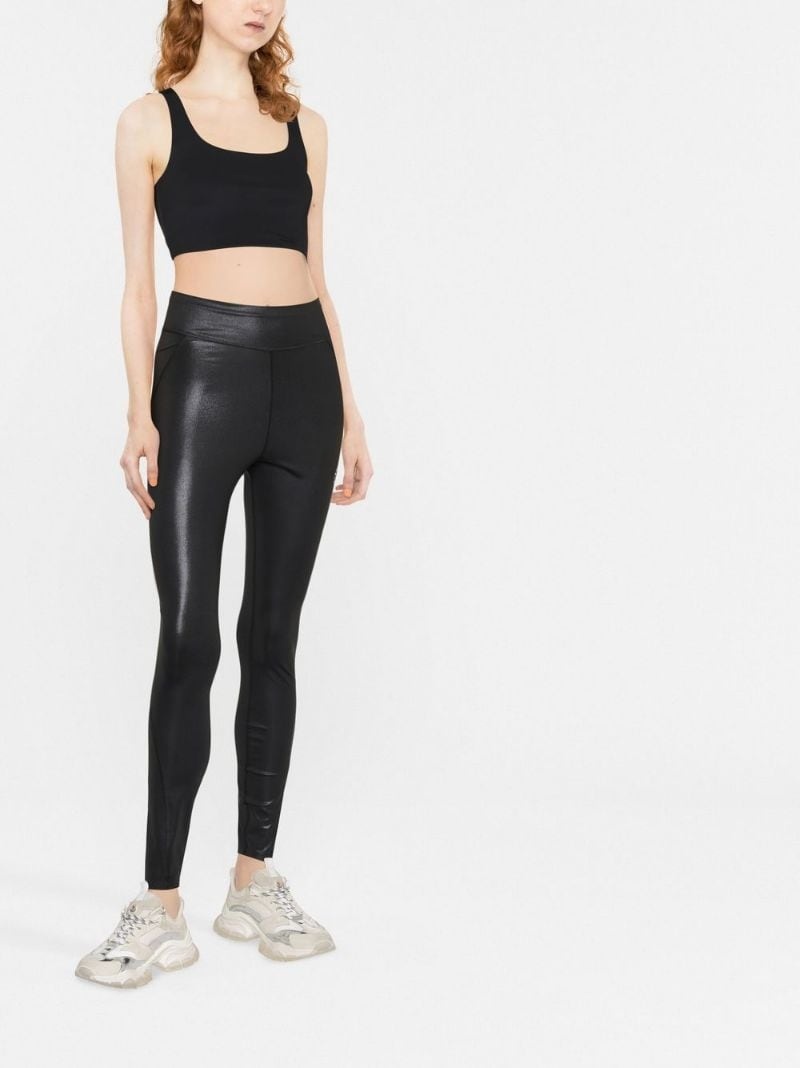 high-waisted logo-print leggings - 2