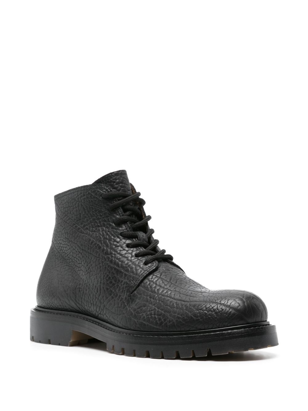 grained leather ankle boots - 2