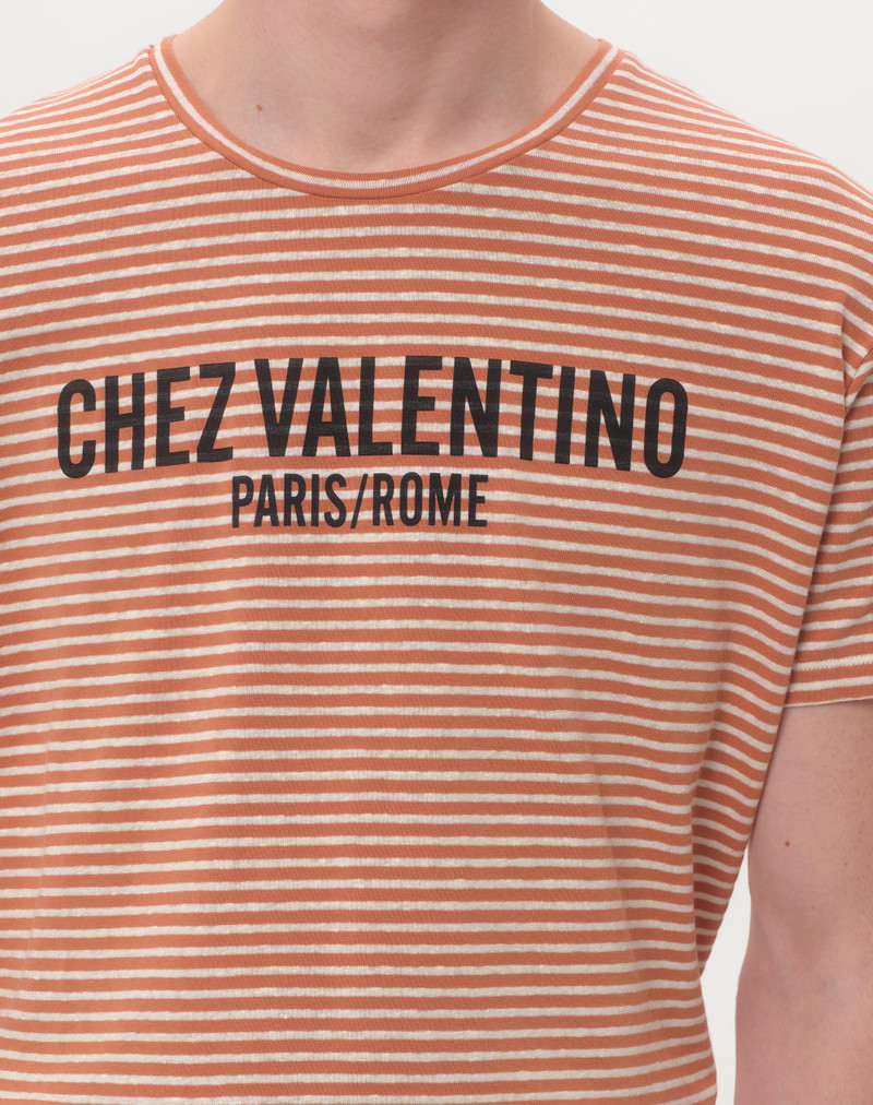 STRIPED COTTON T-SHIRT 와 CHEZ VALENTINO PRINT 4