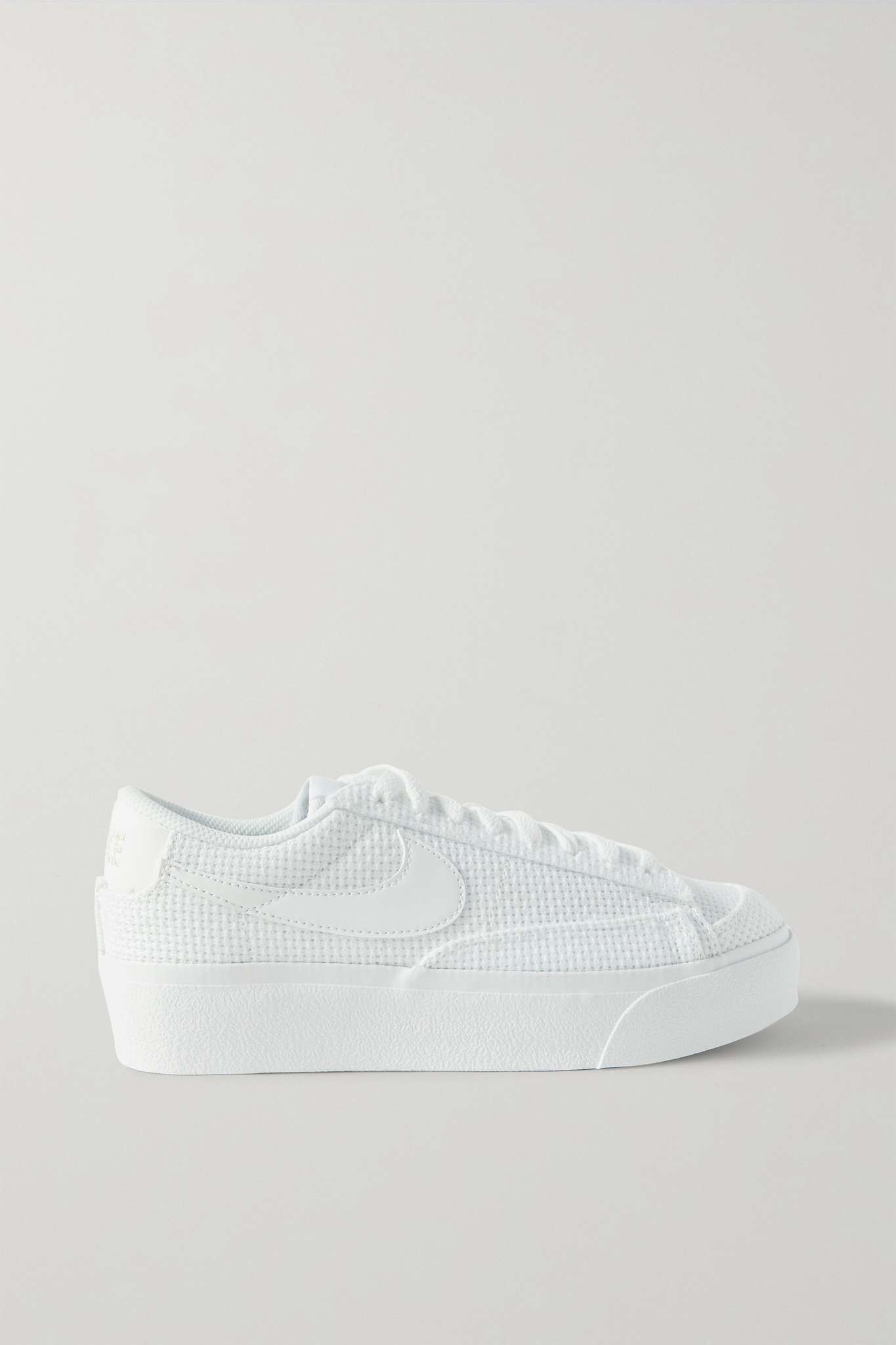 Blazer Low leather-trimmed crocheted platform sneakers - 1