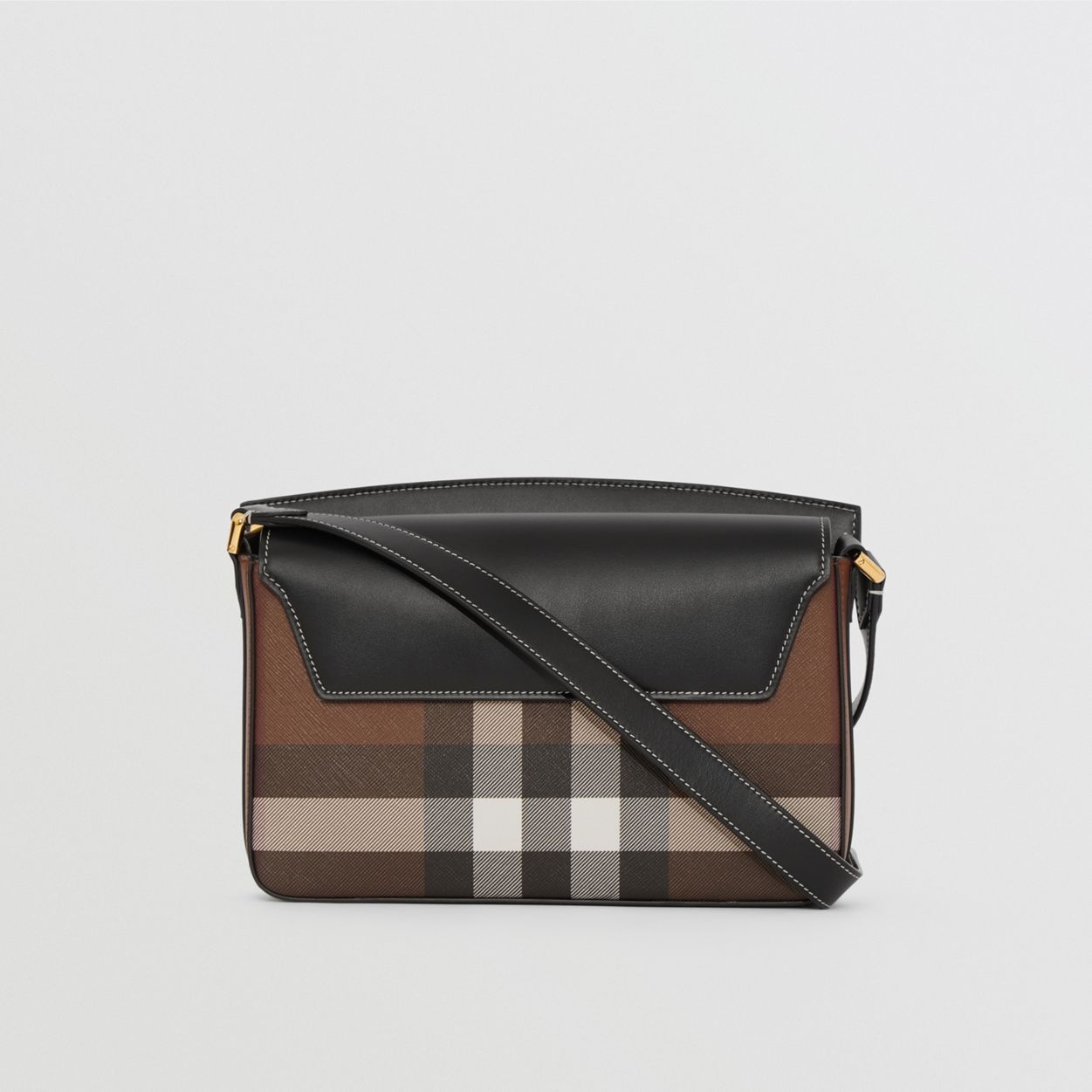 Check and Leather Catherine Shoulder Bag - 6