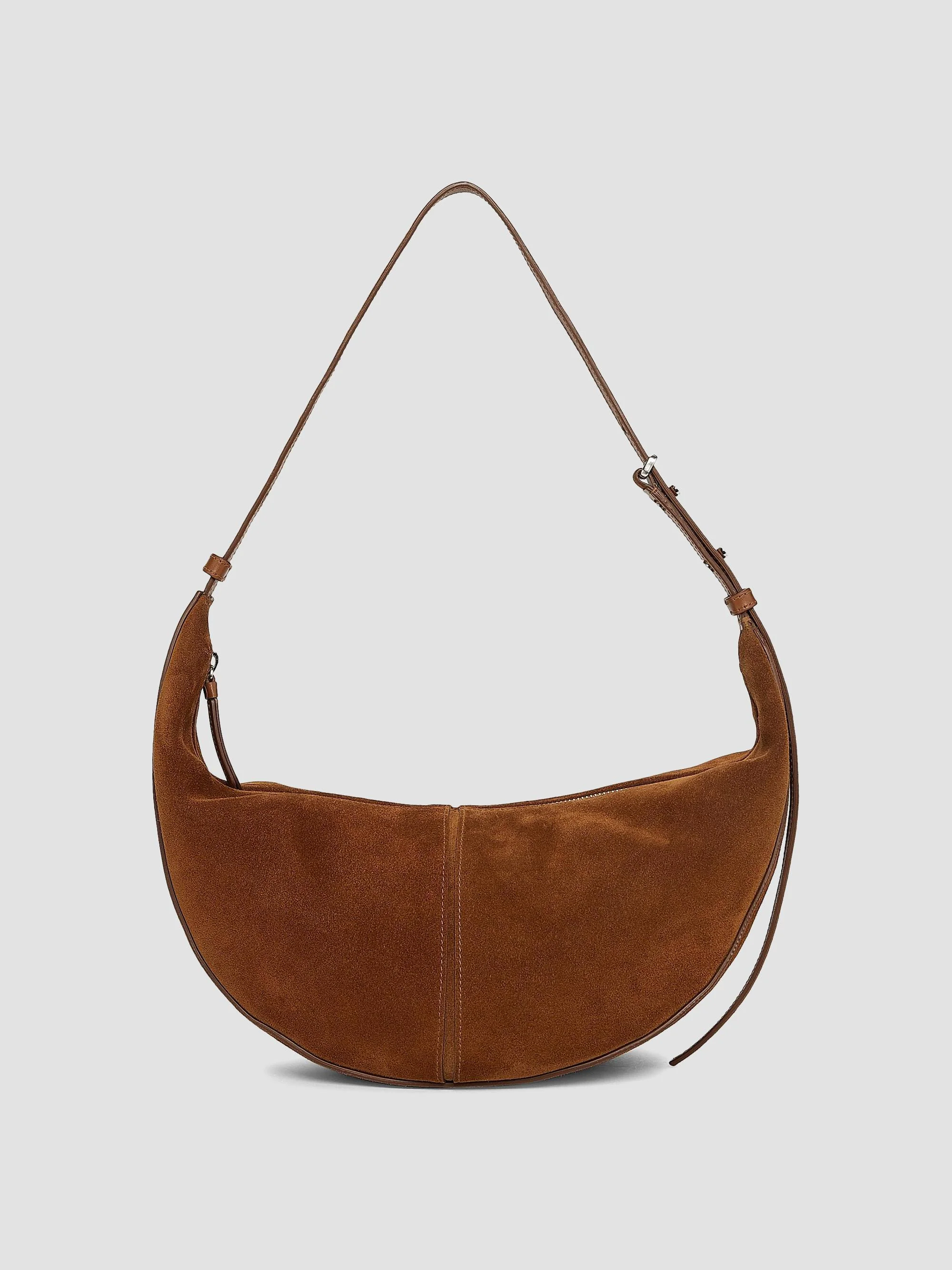 Women's Slide Suede Bag - Saddle - 1