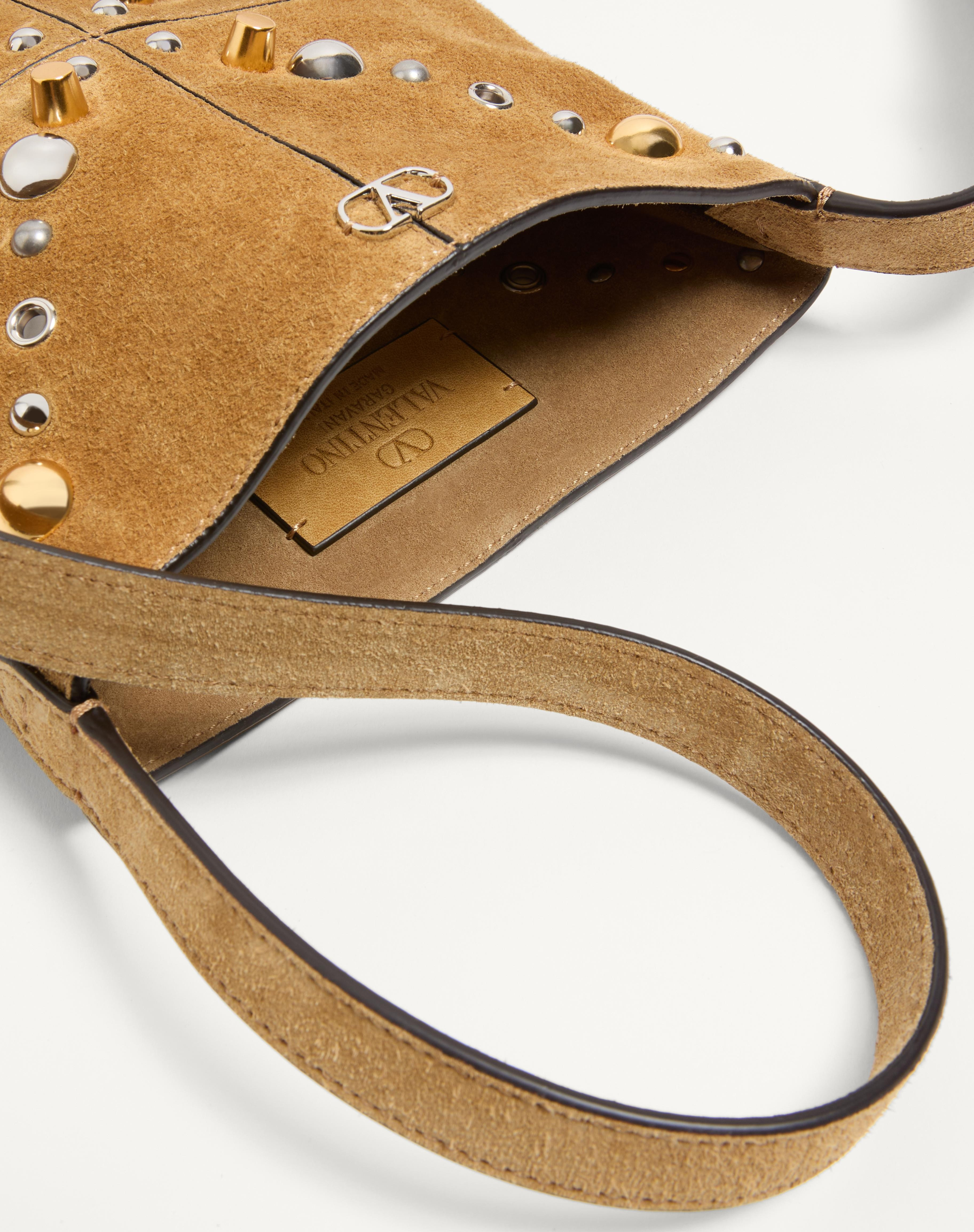 VALENTINO GARAVANI NELLCÔTE SMALL SHOULDER BAG IN SUEDE WITH FRINGES - 5