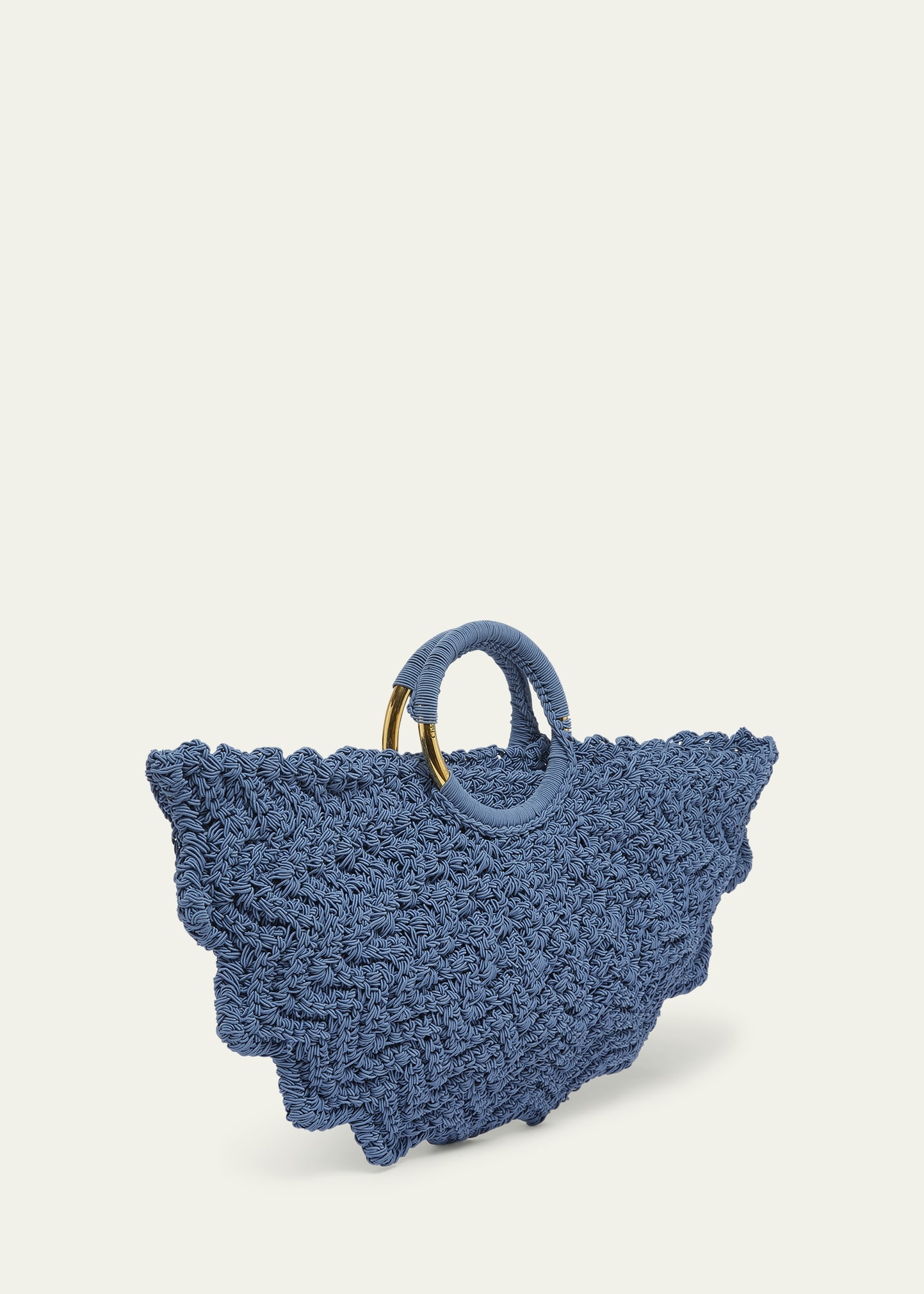 Passementerie Crochet Top-Handle Bag in Fabric - 3