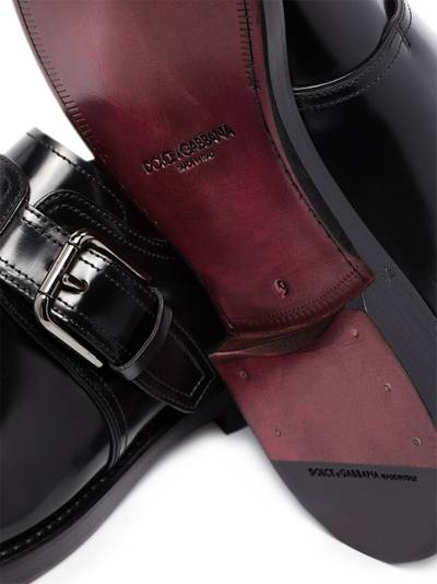 Dolce & Gabbana brushed leather monk shoes outlook