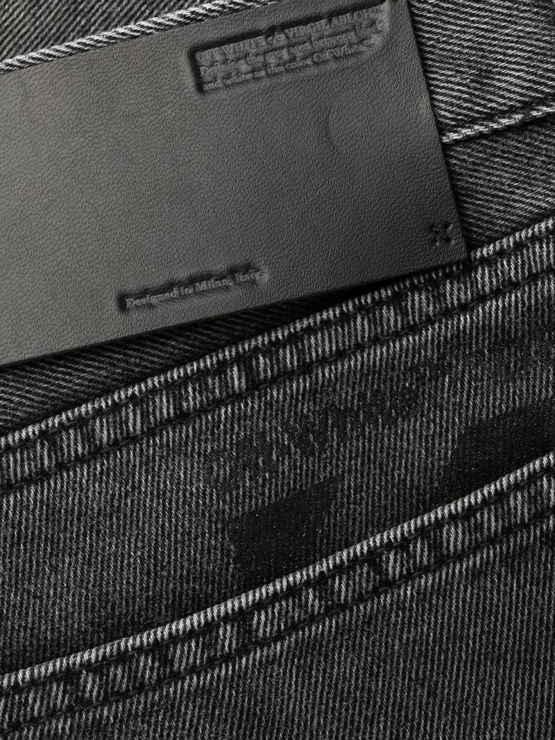faded straight-leg jeans 13