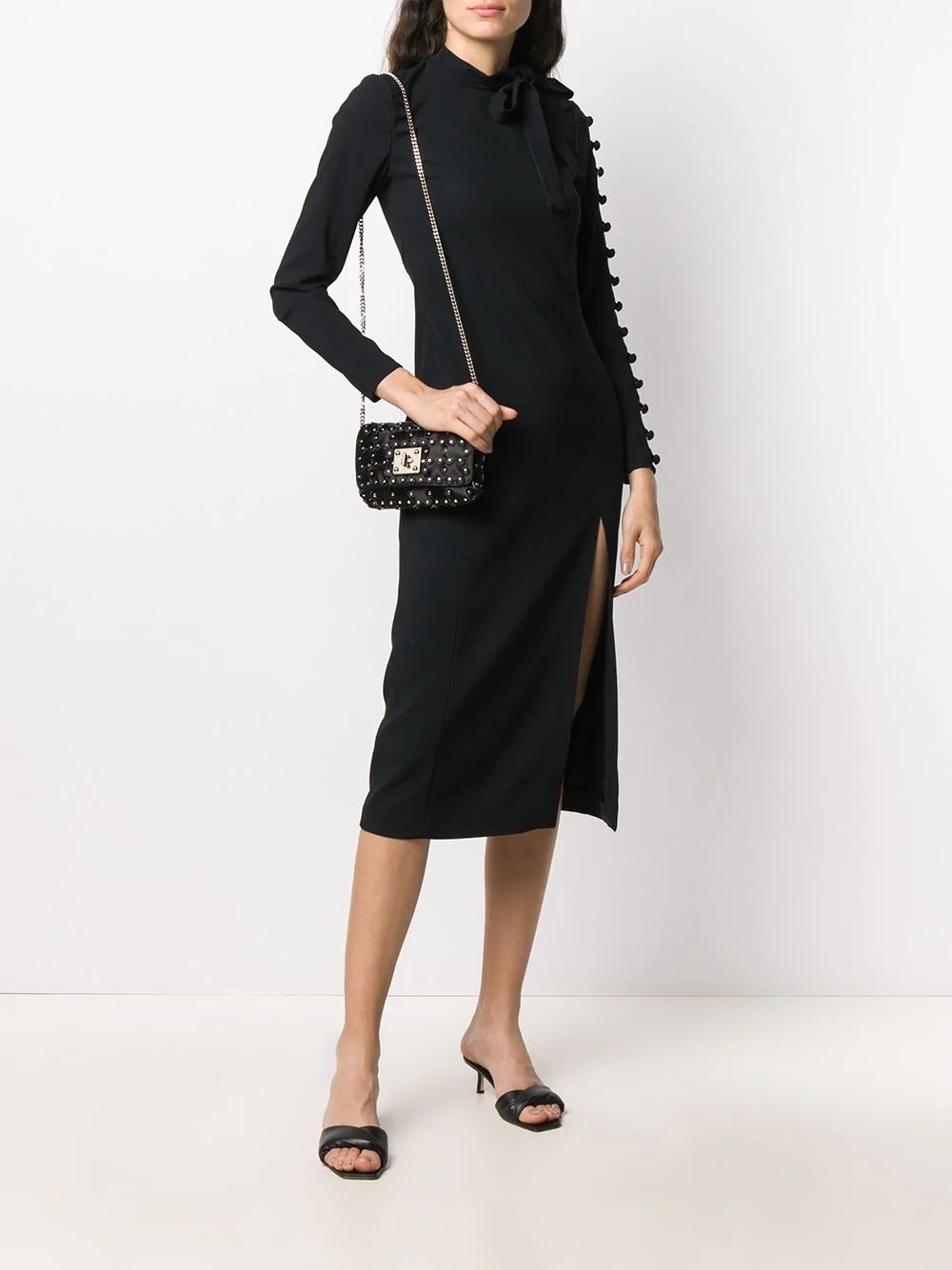 sleeve detail midi dress - 2