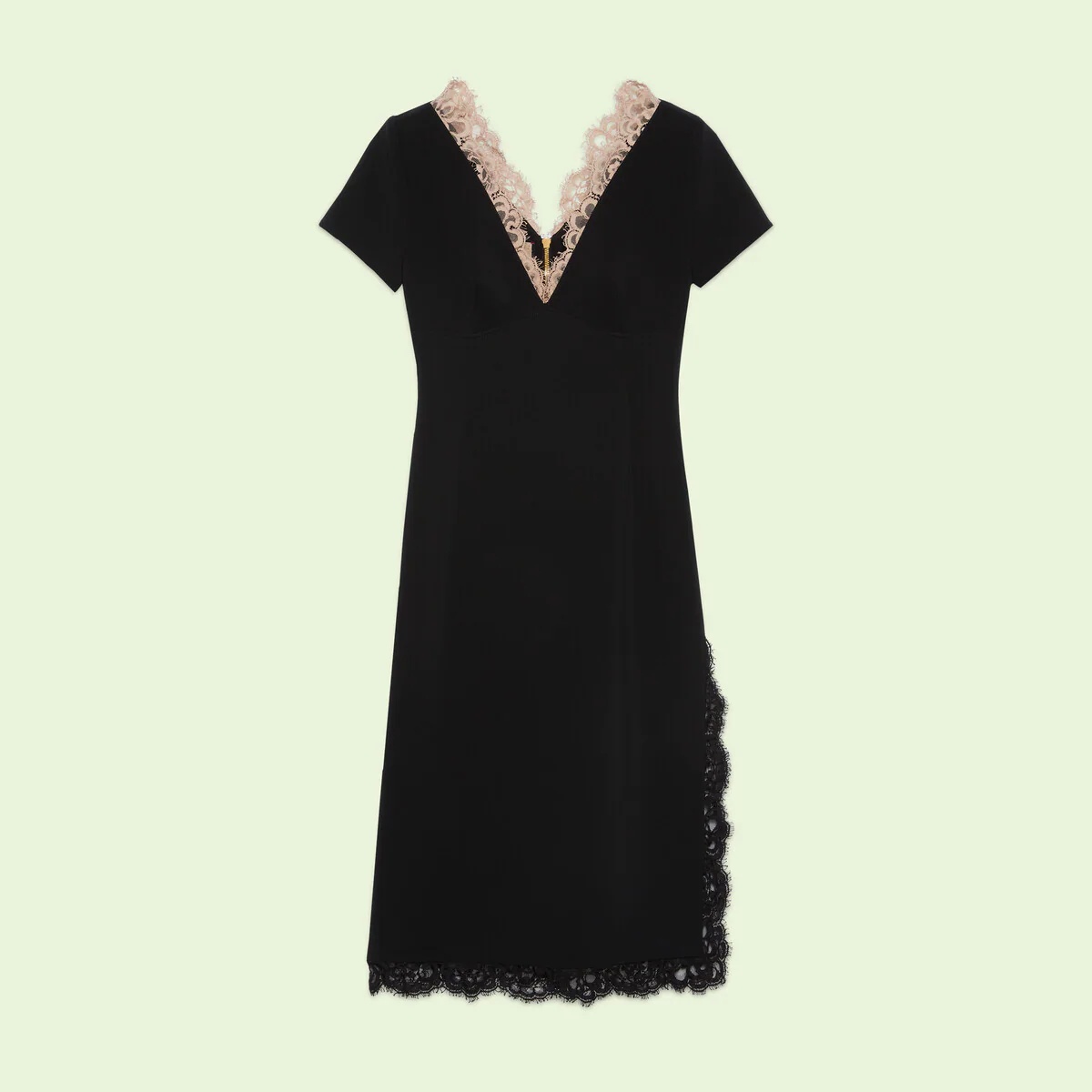 Stretch viscose lace dress - 1
