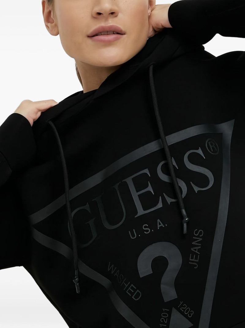 logo-print hooded top 5