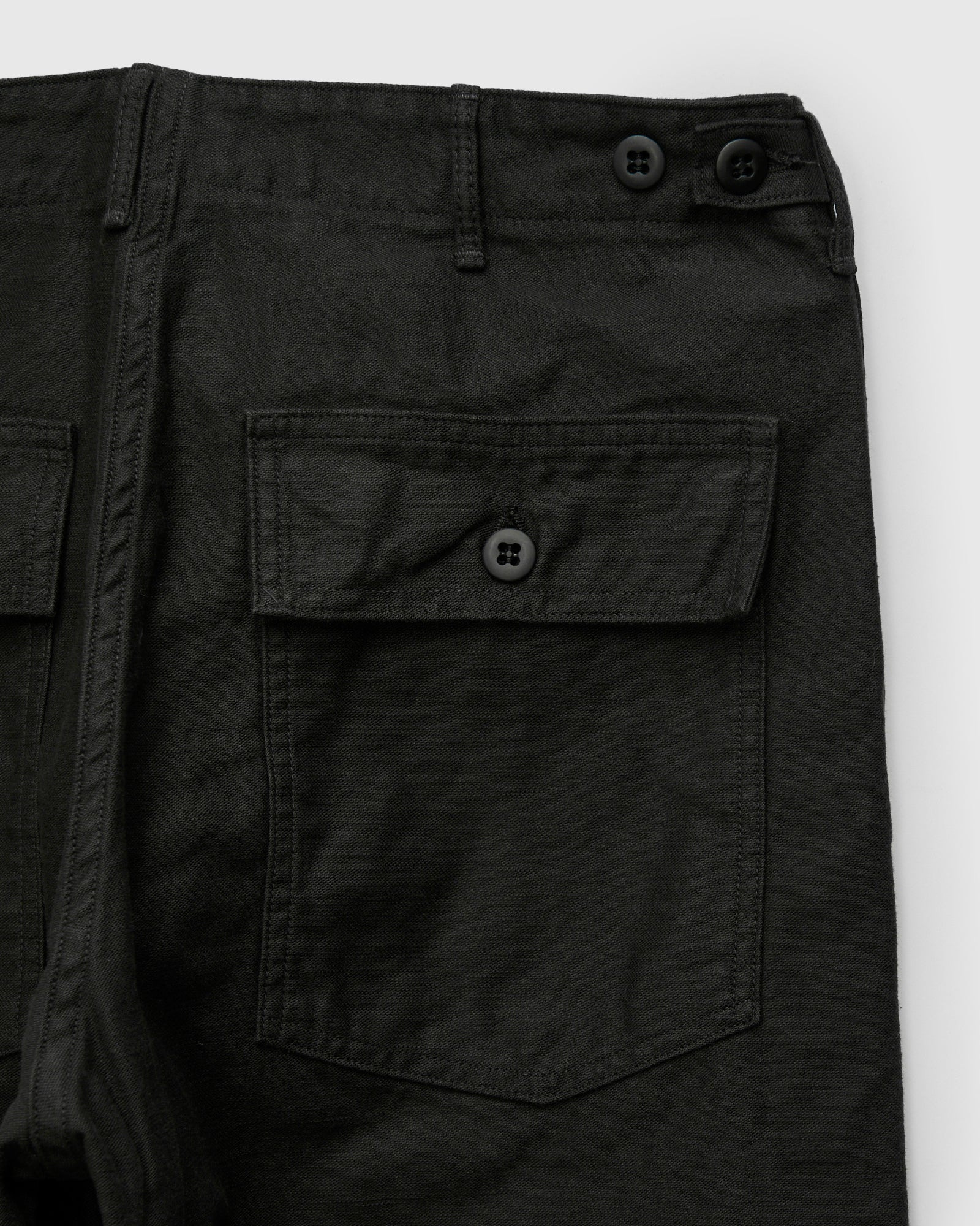 Straight Fit Fatigue Pants in Black - 3