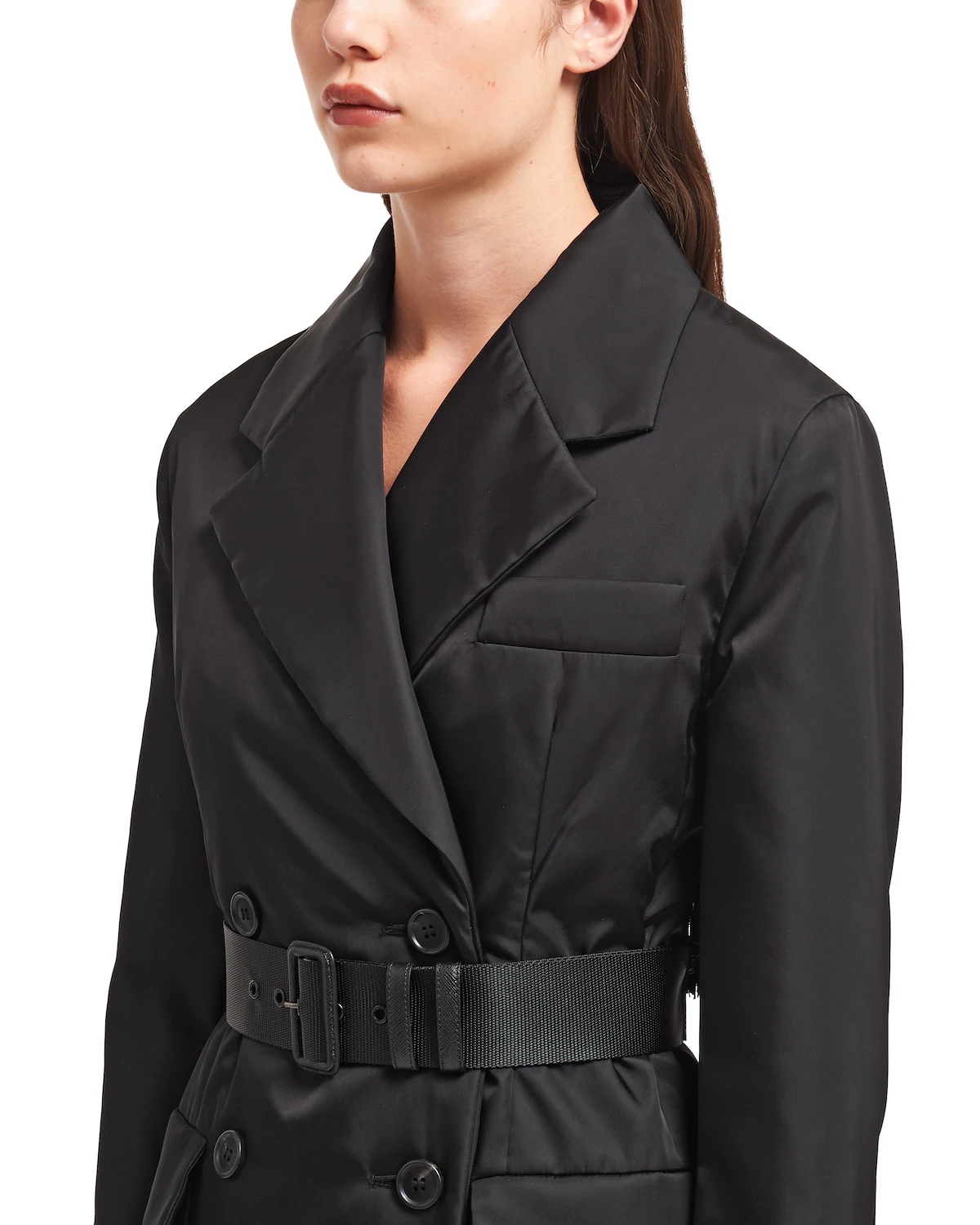 Double-breasted Re-Nylon Gabardine raincoat - 5