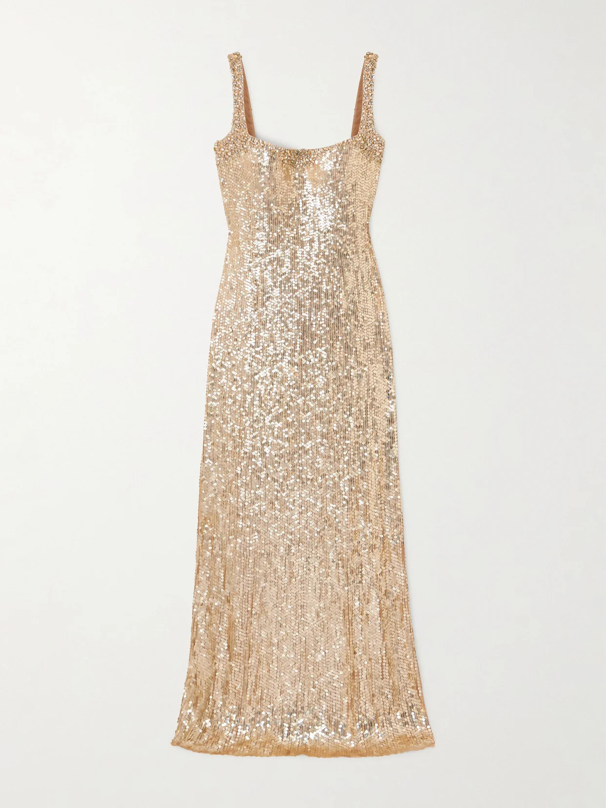 Lettie Crystal-embellished Sequined Tulle Gown - 1