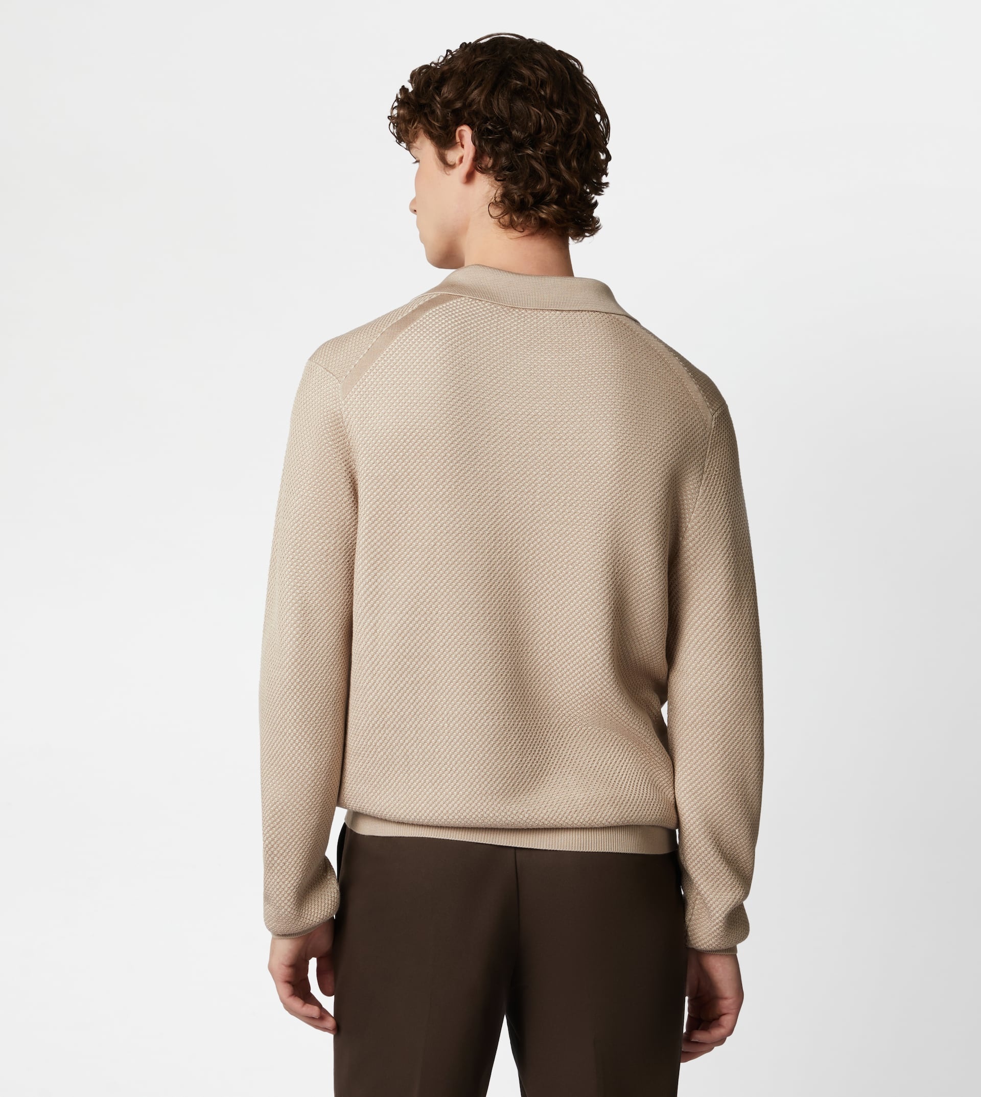 POLO SHIRT IN KNIT - BEIGE - 8