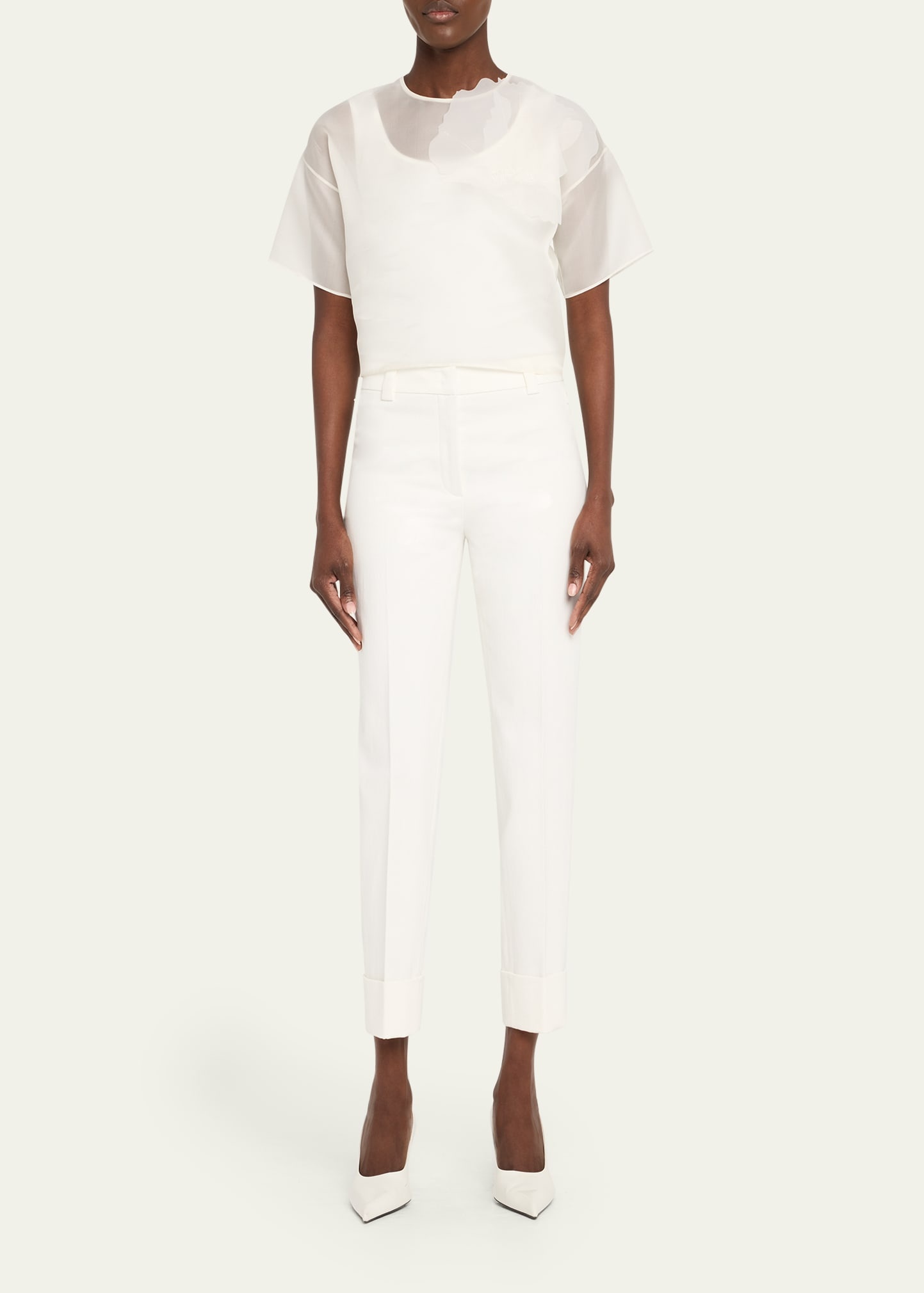 Maxima Cotton Denim Stretch Cropped Pants - 2