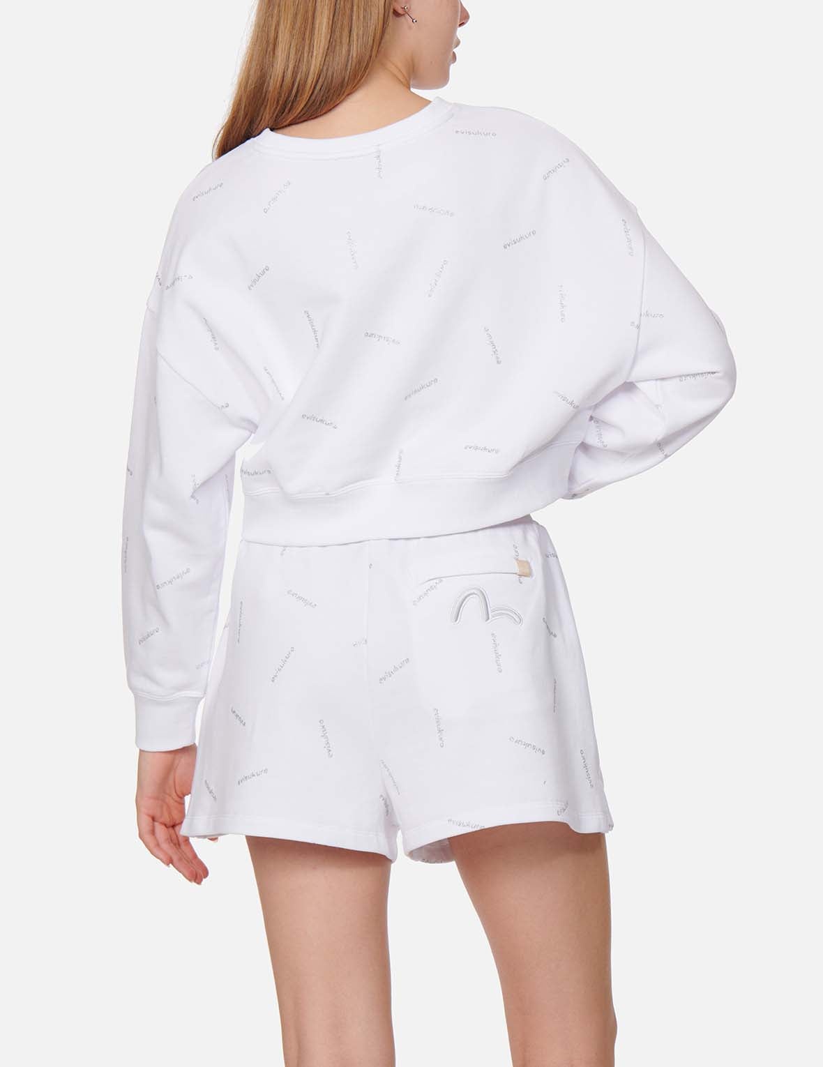 Allover Logo Glitter Print Sweatshirt - 4