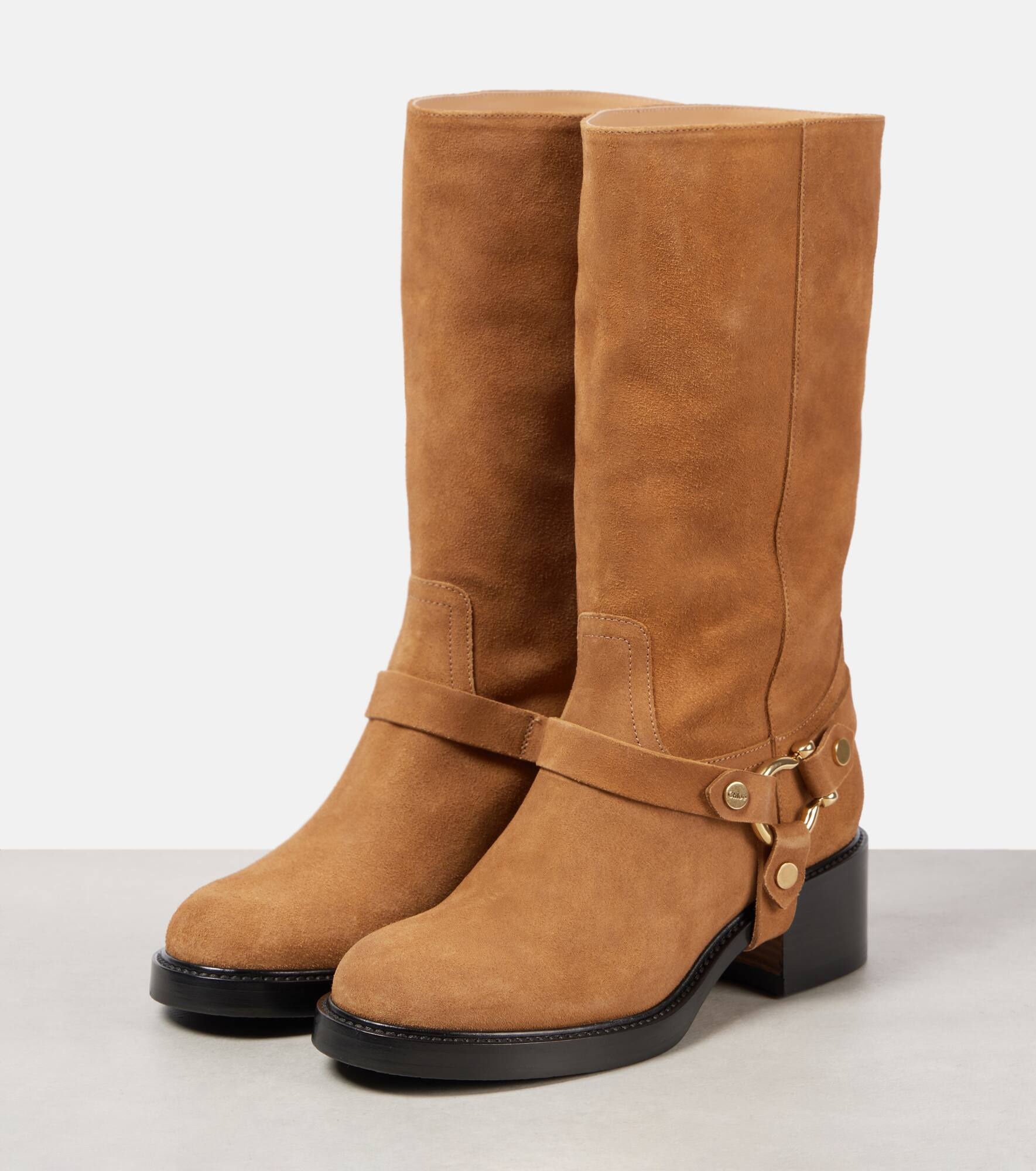 Dakota suede biker boots - 4