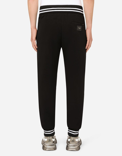 Dolce & Gabbana Jersey jogging pants with branded plate outlook