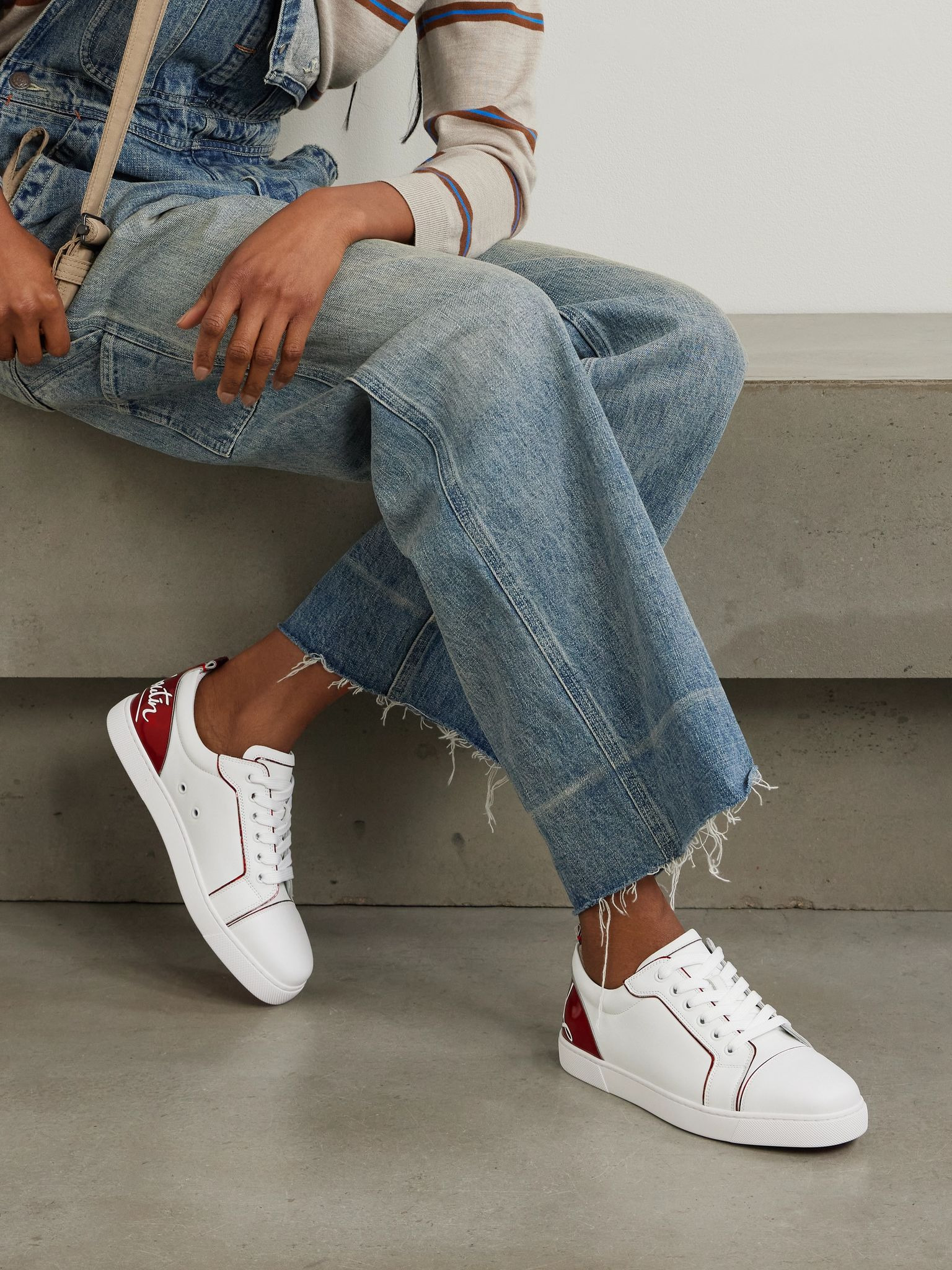 Fun Vieira printed leather sneakers White - 2