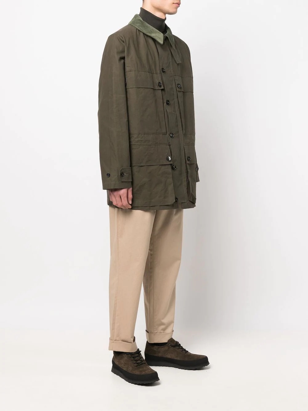 COUNTRY Khaki Brown Waxed Cotton Coat - 3