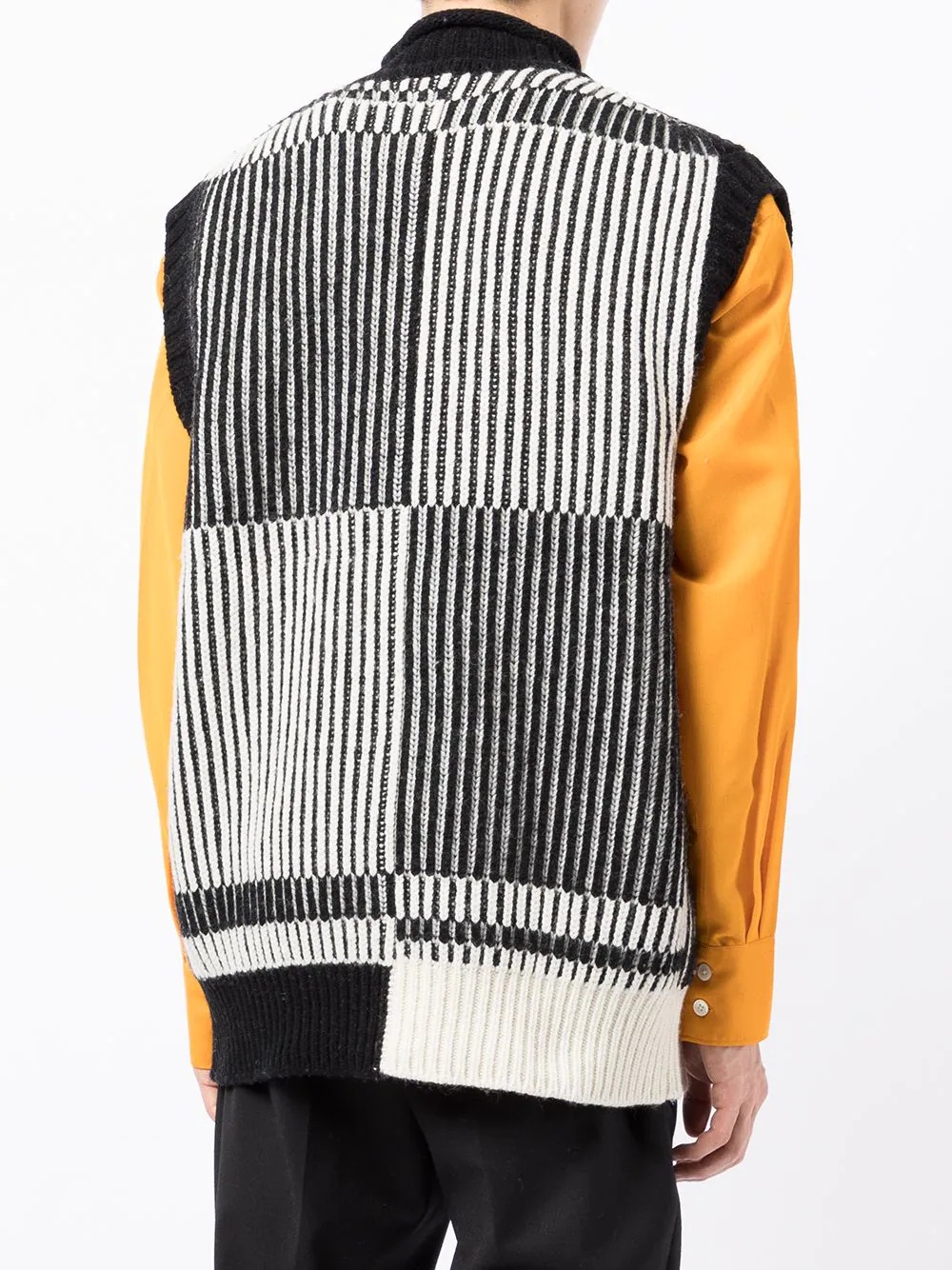 magnified logo jacquard-knit vest - 5