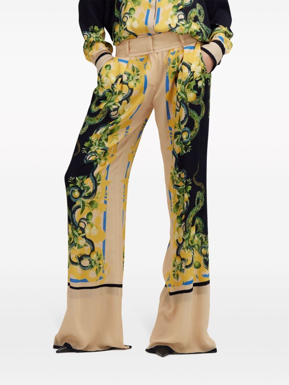 floral-print straight-leg trousers - 4